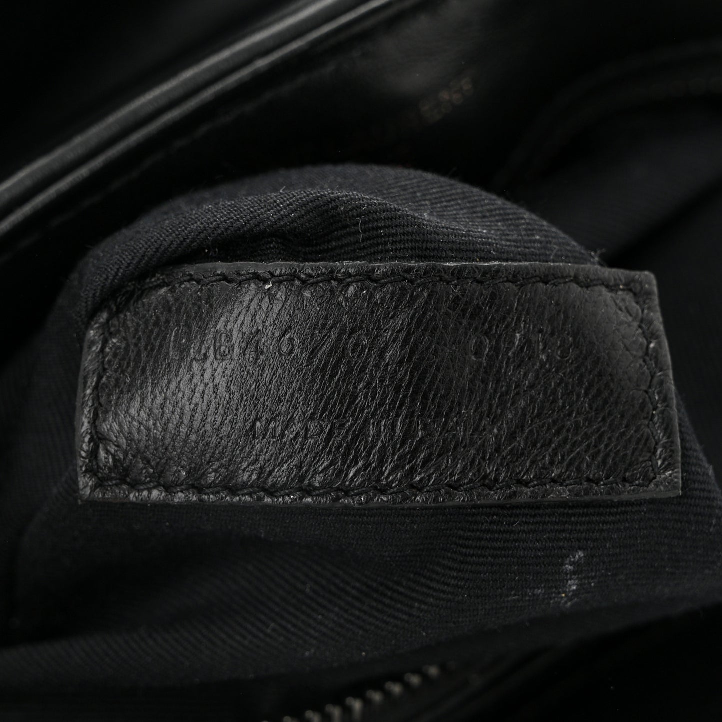 Calfskin Y Quilted Monogram Monochrome Toy Loulou Crossbody Bag Black