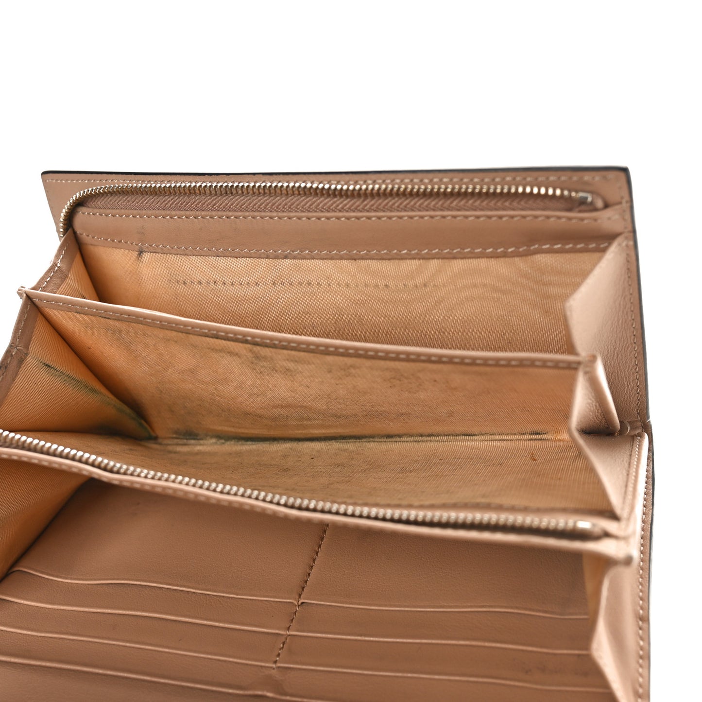 Calfskin Rockstud Wristlet Travel Wallet Soft Noisette