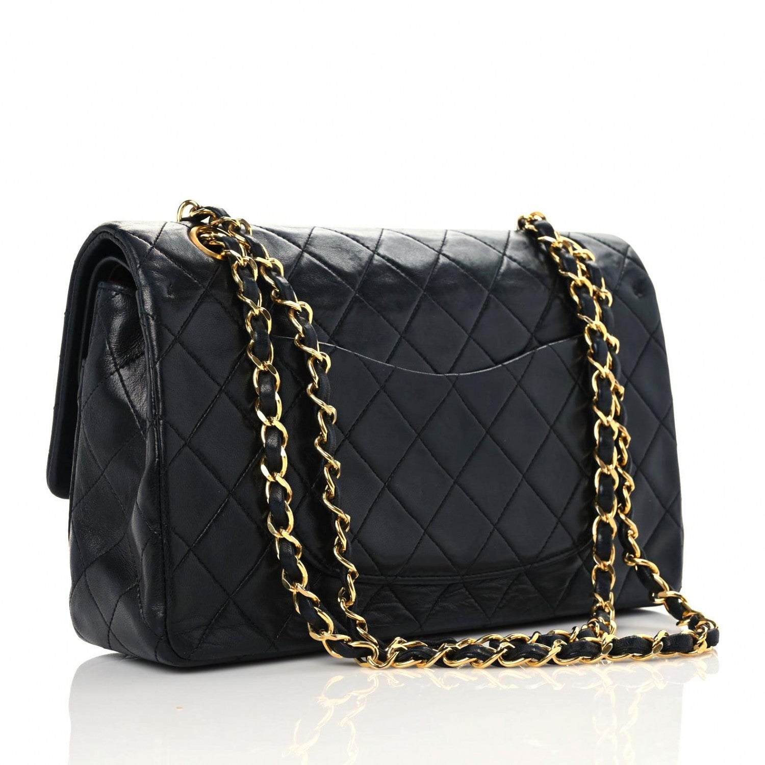 Chanel Lambskin Quilted Medium Double Flap Black 3 of 20