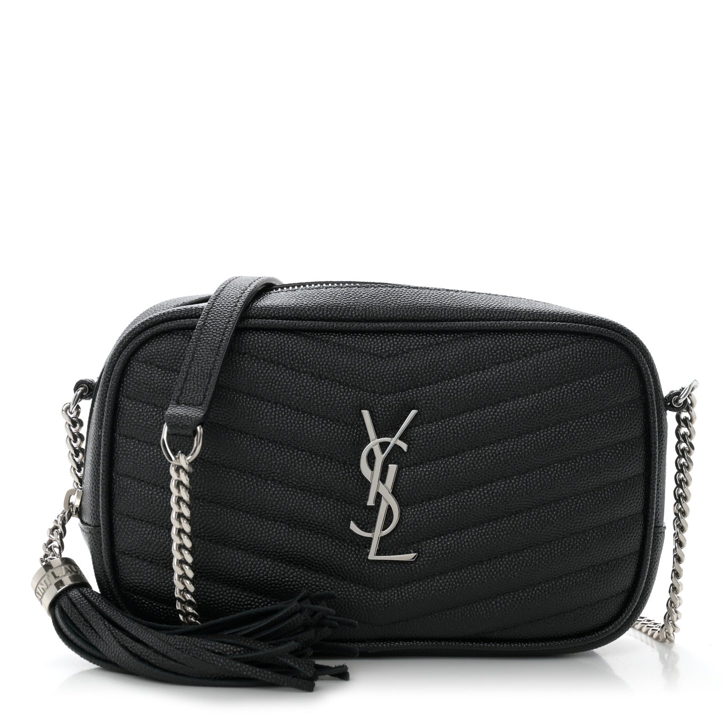 Grain De Poudre Matelasse Monogram Mini Lou Camera Bag Black