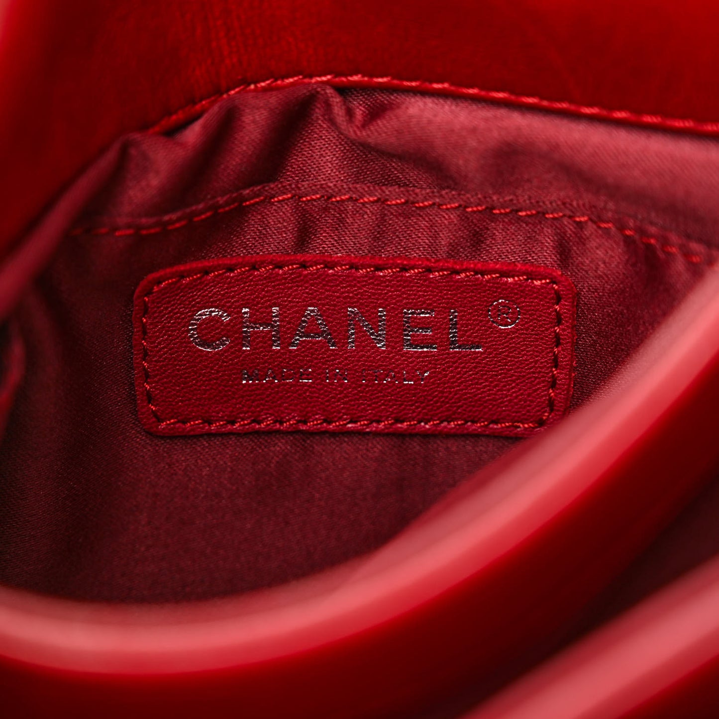 Lambskin Quilted Mini Chanel 3 Flap Red