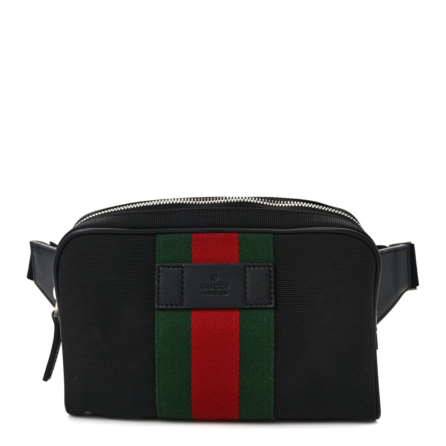 Canvas Web Slim Belt Bag Black