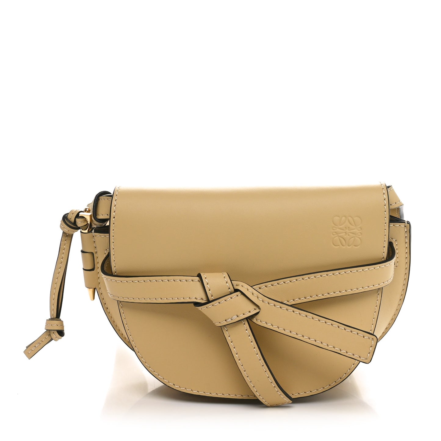 Calfskin Jacquard Mini Gate Dual Bag Butter