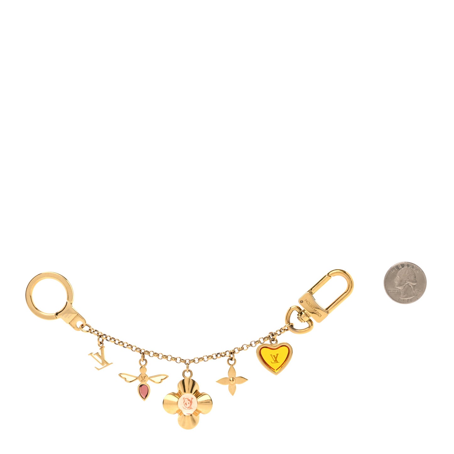 Bee Flower Chain Key Charm