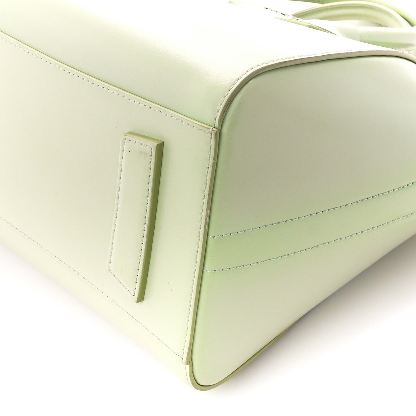 Shiny Lord Calfskin Mini Antigona Aqua Green