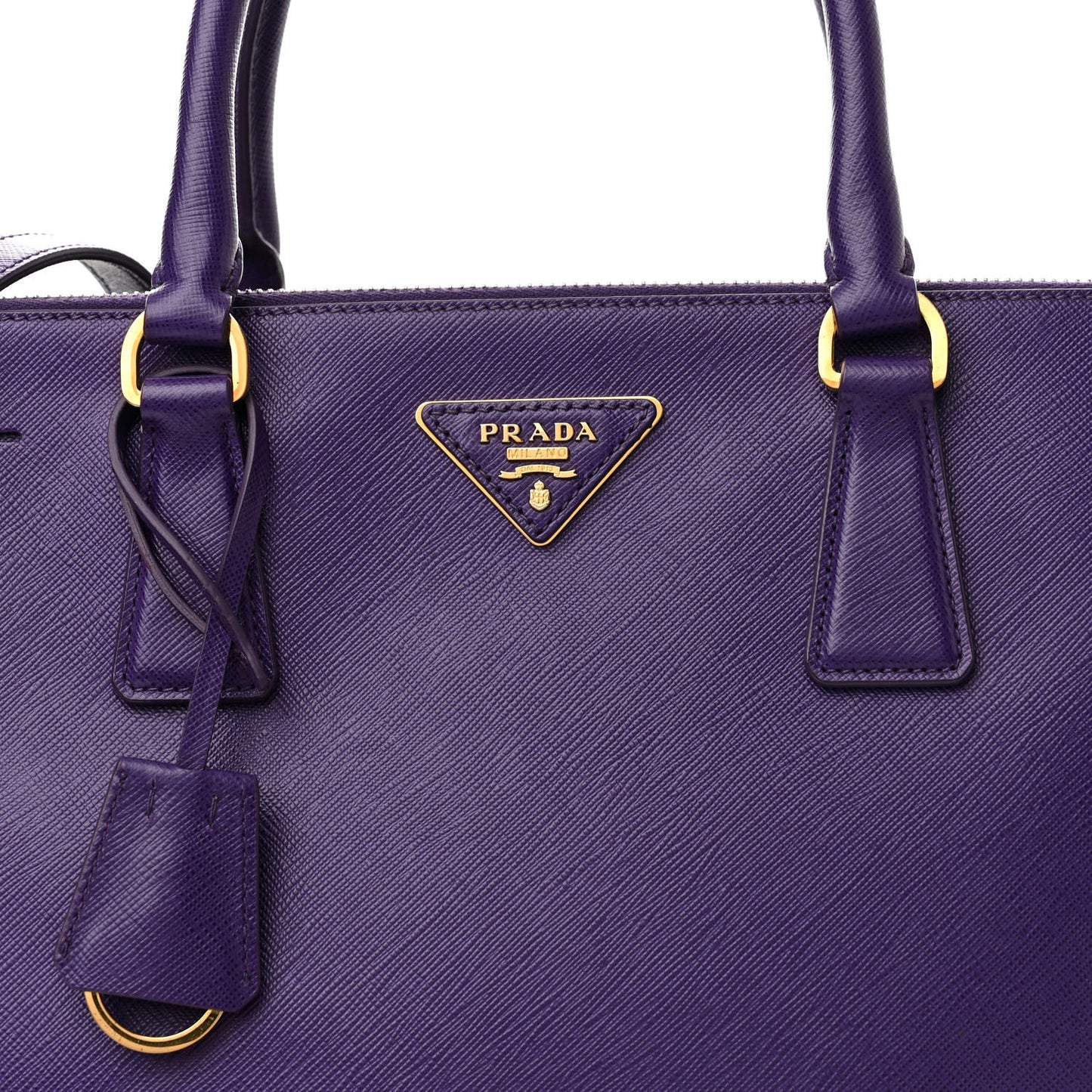 Saffiano Medium Galleria Double Zip Tote Viola