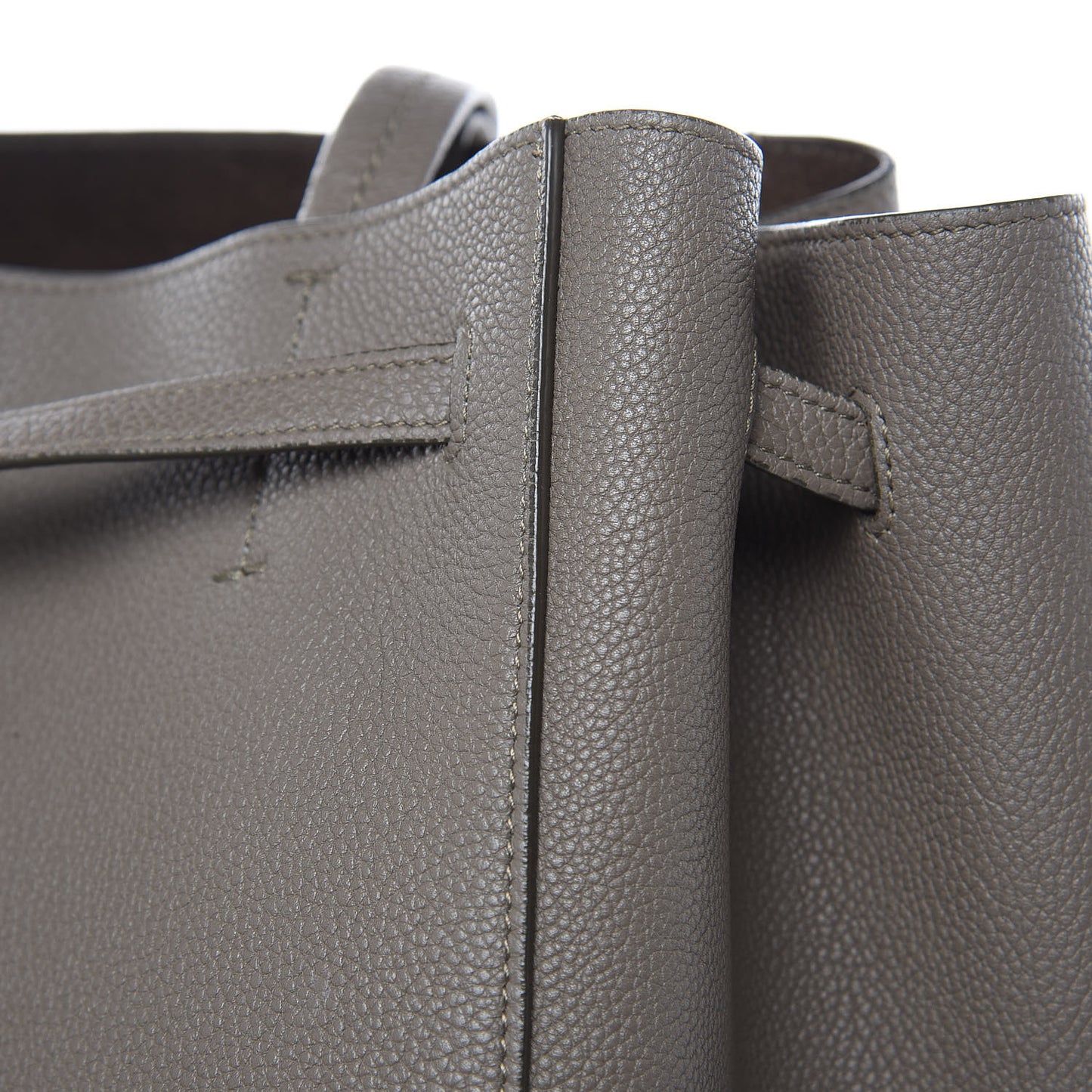 Soft Grained Calfskin Medium Belt Cabas Phantom Taupe