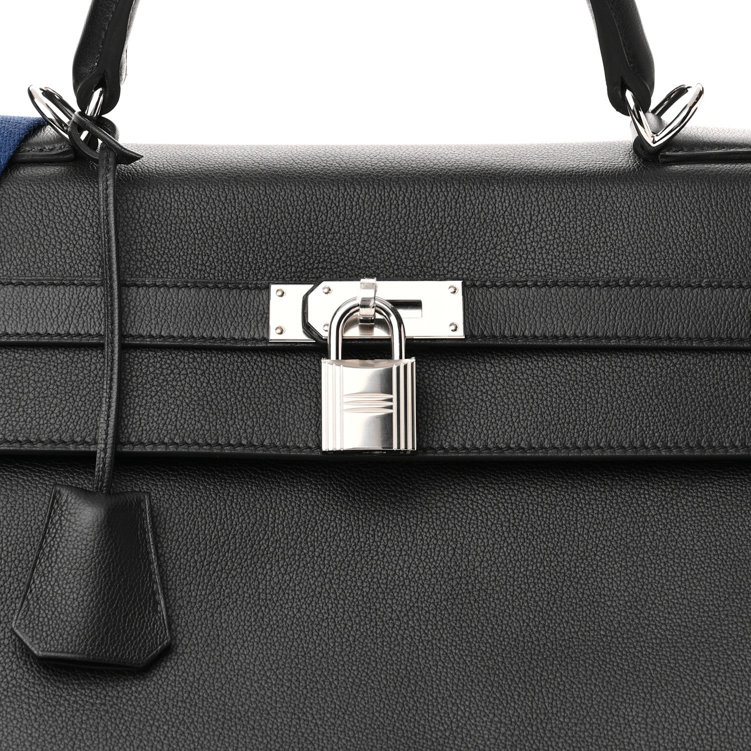 Hermes Taurillon Novillo Voyage Kelly 50 Black 7 of 9