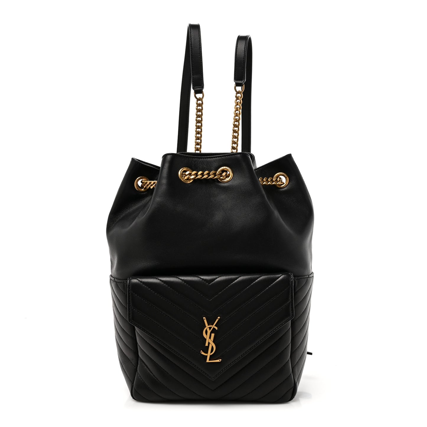 Lambskin Matelasse Monogram Joe Backpack Black