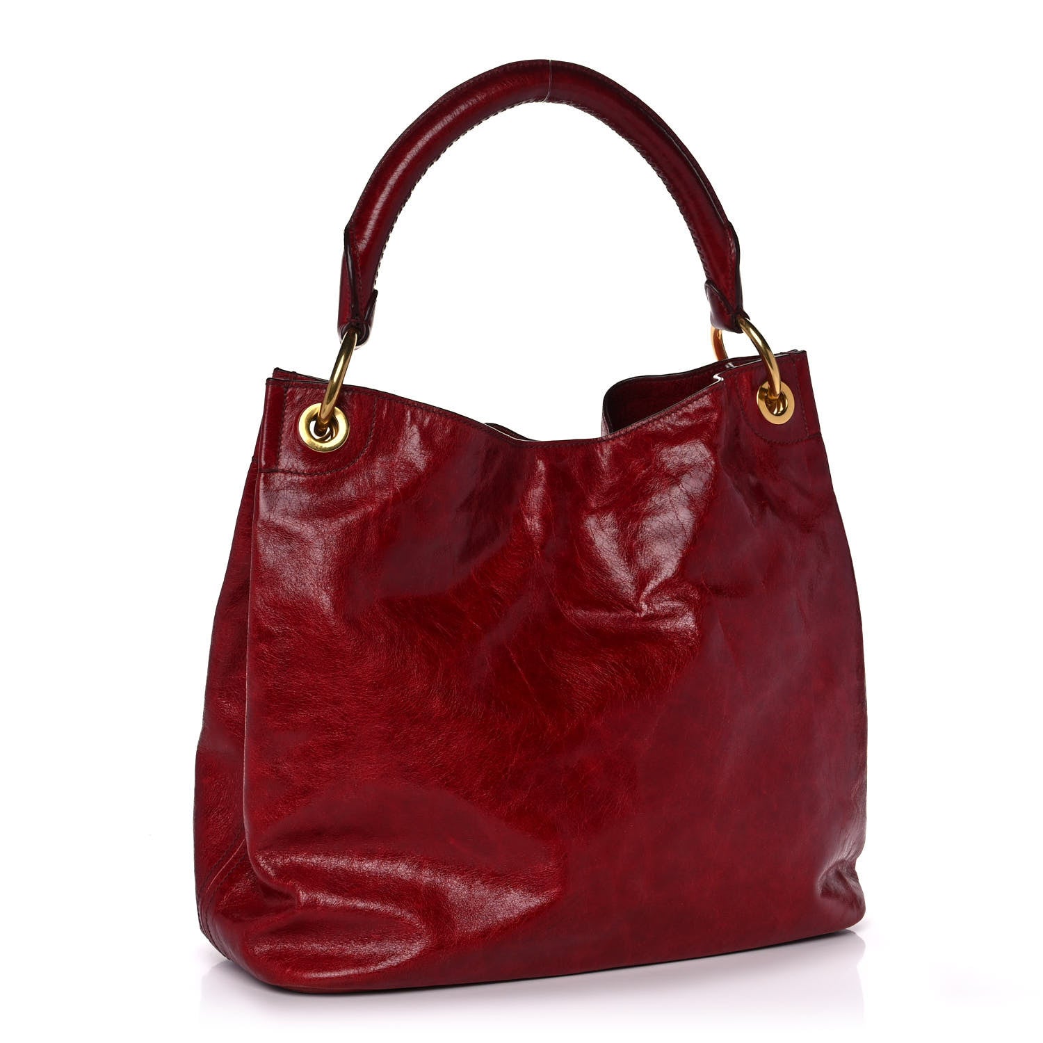 Prada Vitello Shine Tote Red 3 of 13