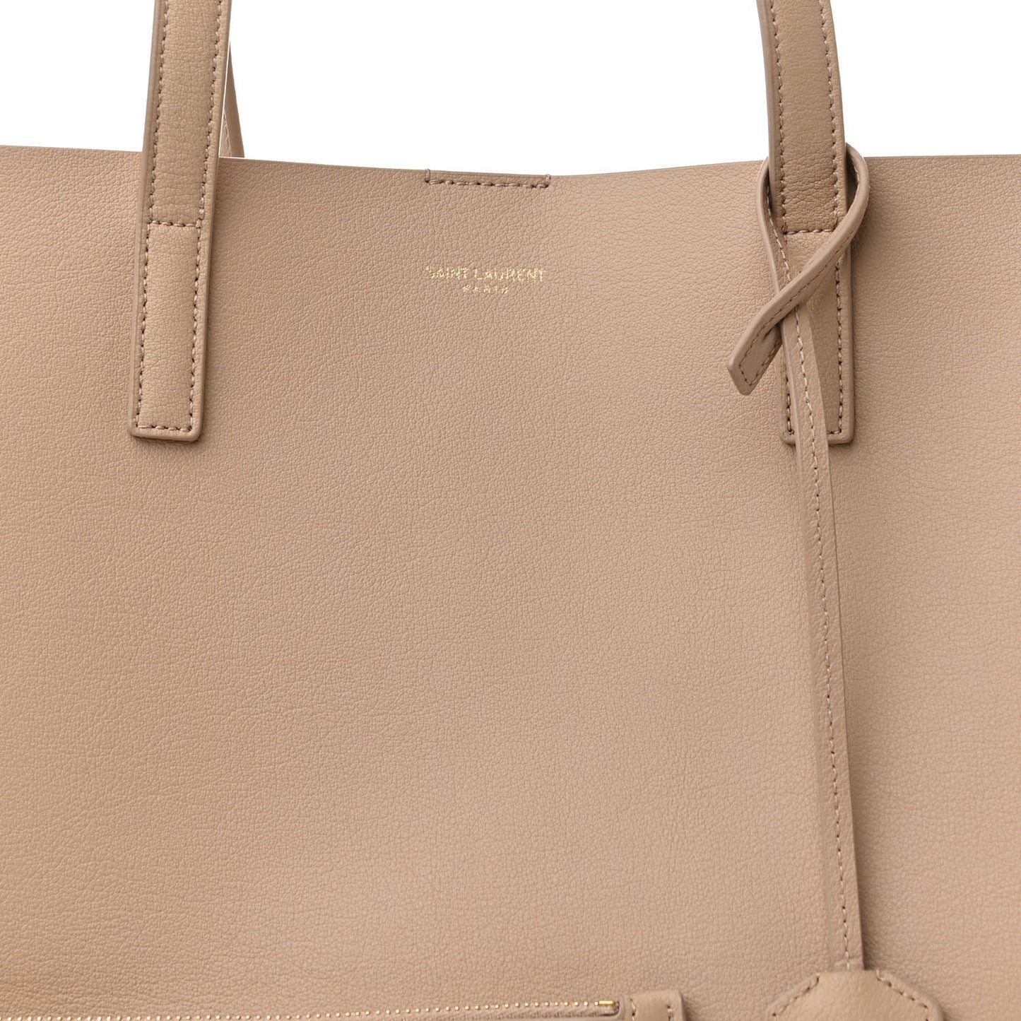 Calfskin Large Shopping Tote Dark Toffee