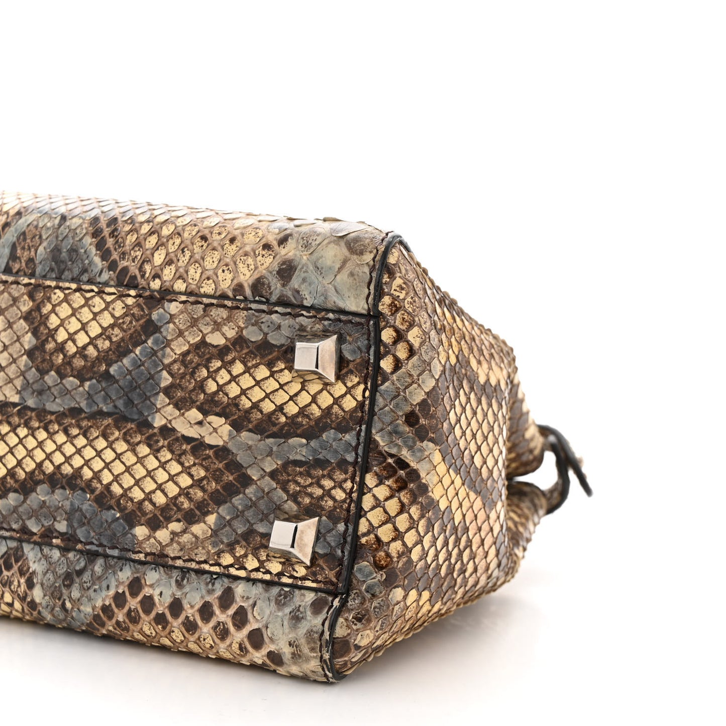 Snakeskin Studded Mini Peekaboo Iconic Satchel Multicolor