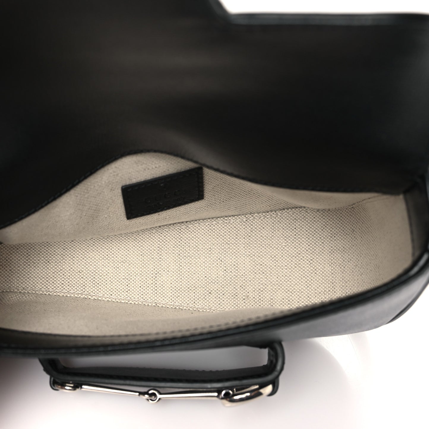 Calfskin Mini Horsebit 1955 Asymmetric Shoulder Bag Black