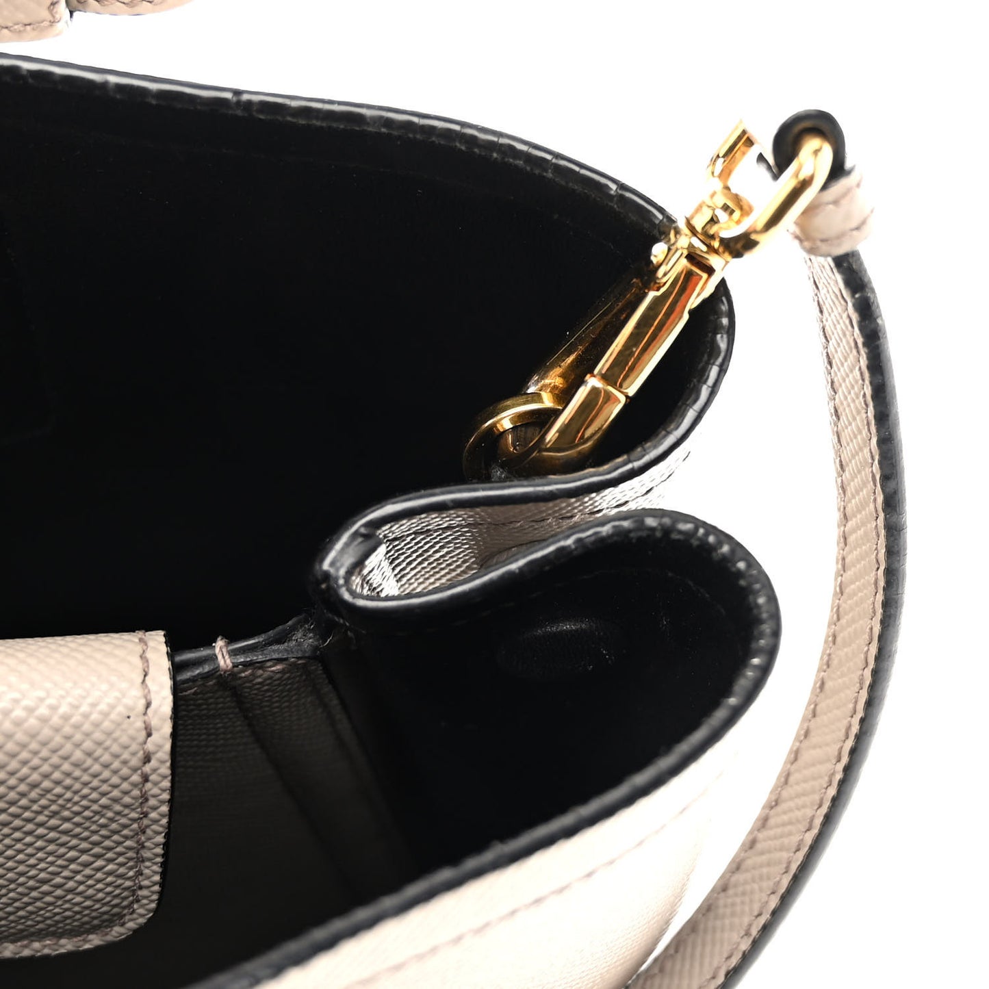 Saffiano Cuir Small Double Bag Pomice