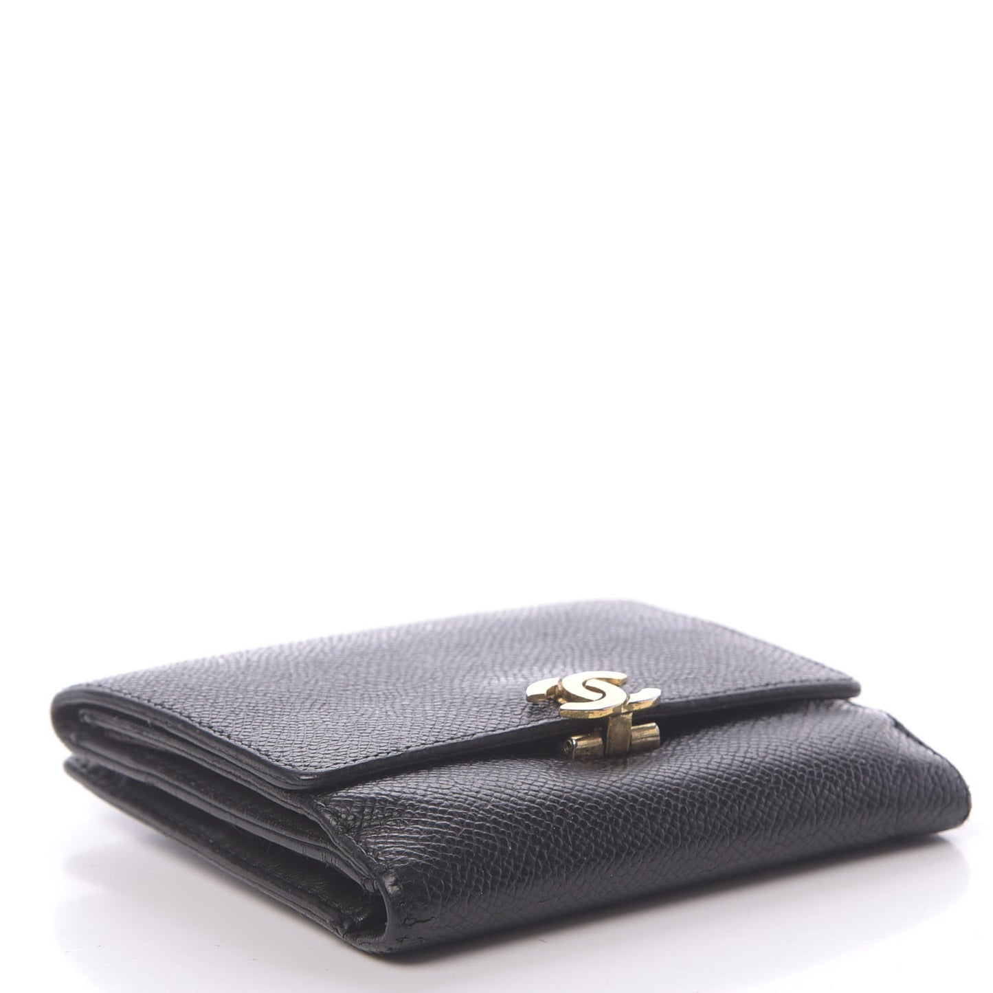 Caviar CC Flap Wallet Black