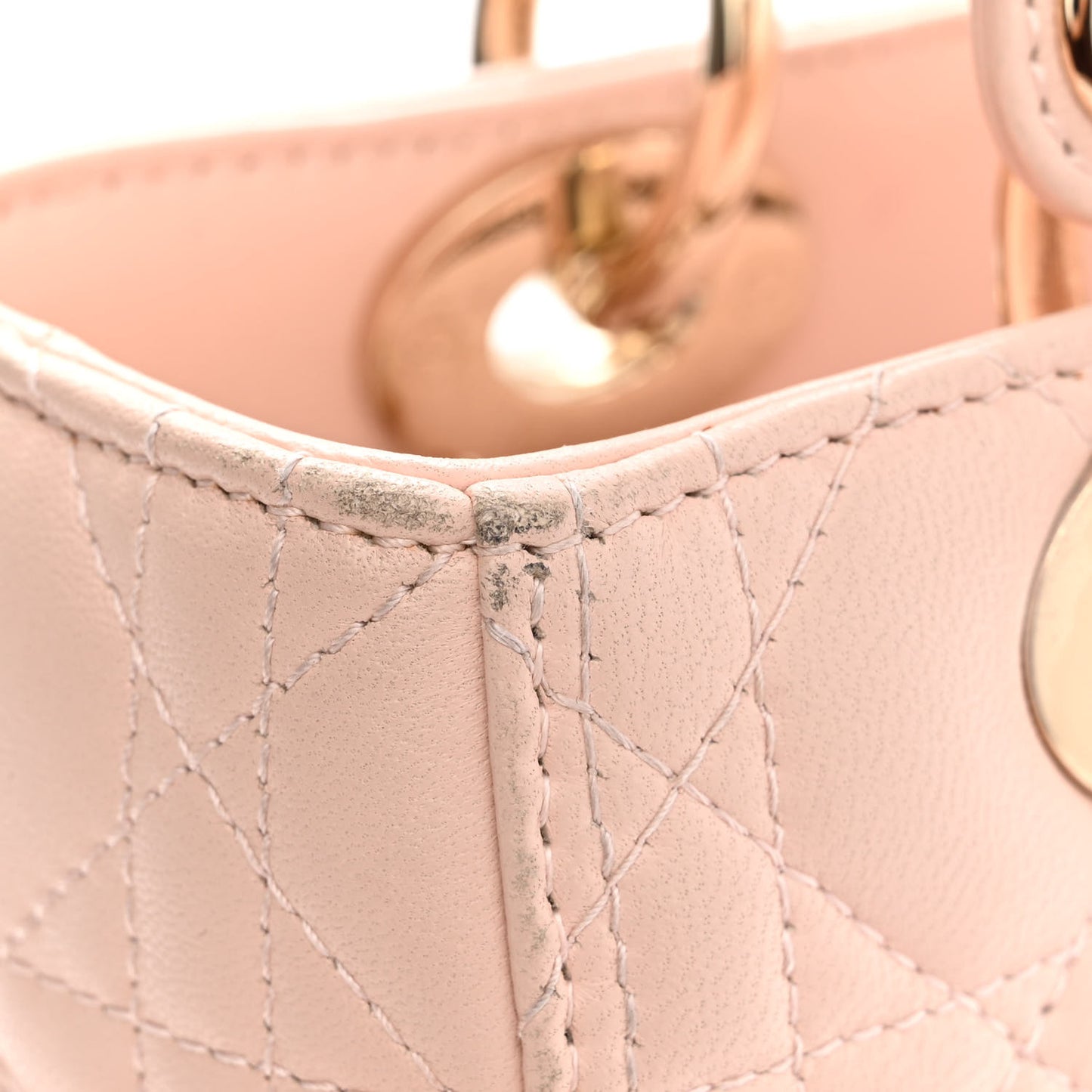 Lambskin Cannage Medium Lady Dior Light Pink