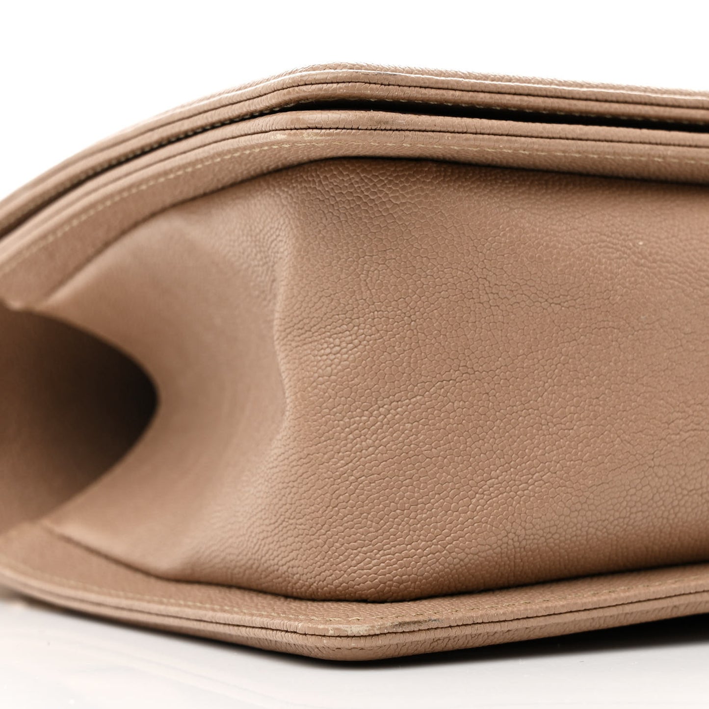 Caviar Quilted Medium Boy Flap Beige