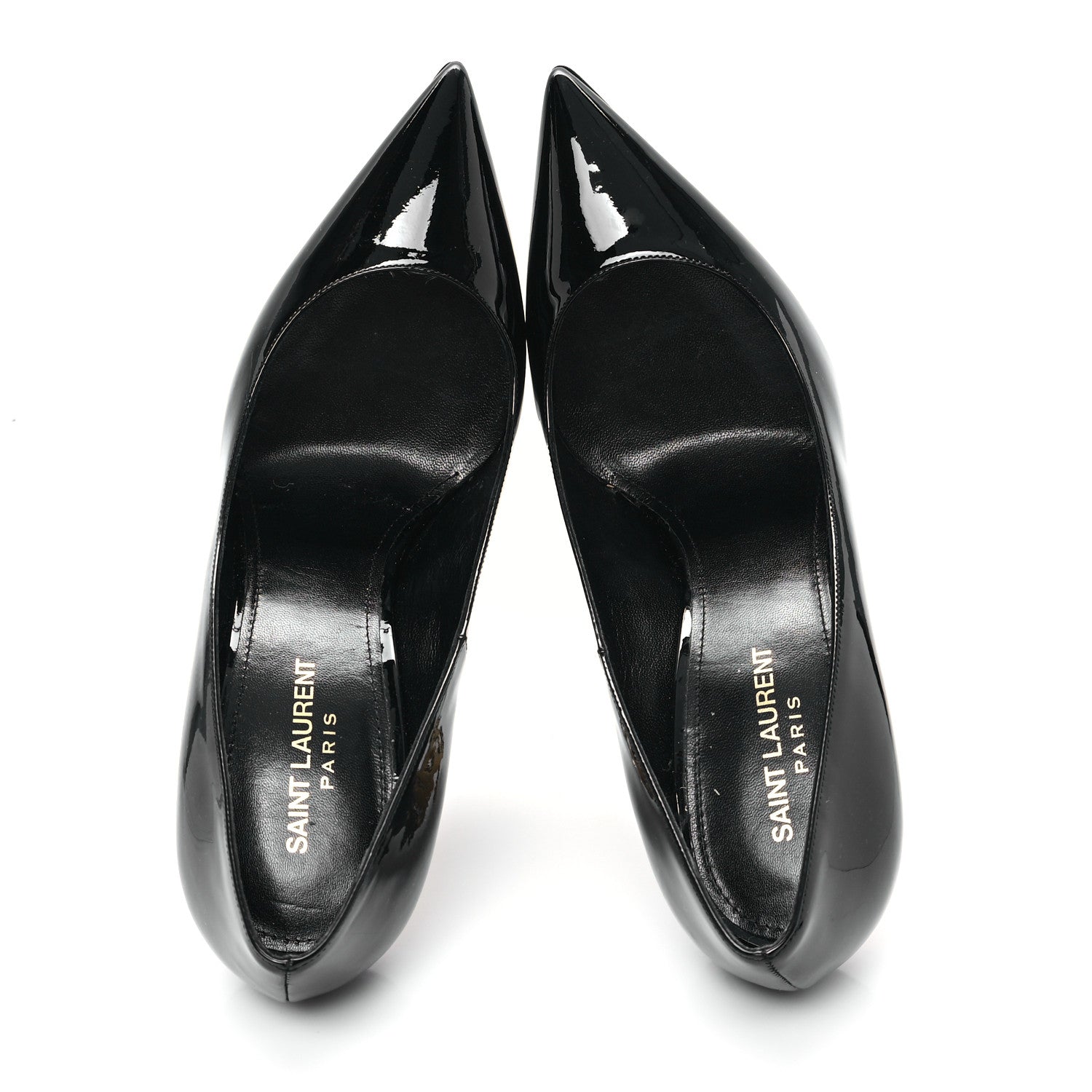 Saint Laurent Vernice Chiffon Opyum 110 Pumps  40 Black Gold 2 of 10