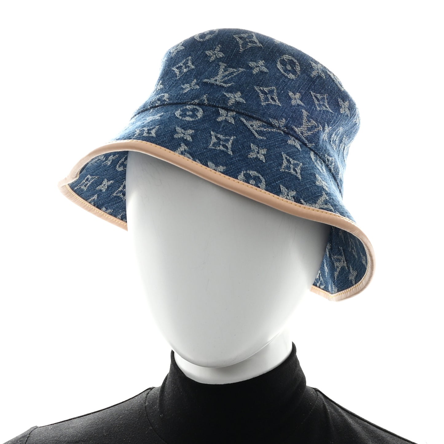 Monogram Denim Jacquard LV Remix Bucket Hat M Blue