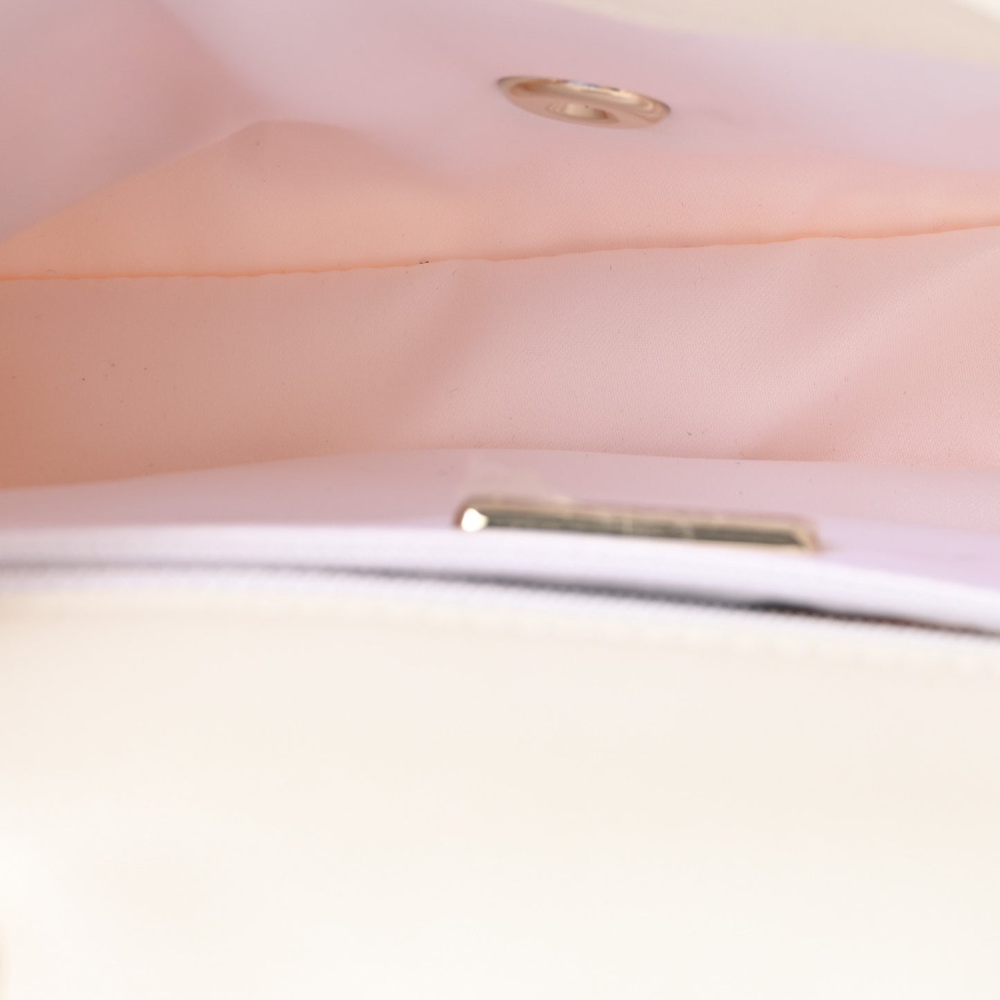 Sequin Mini Rectangular Flap White
