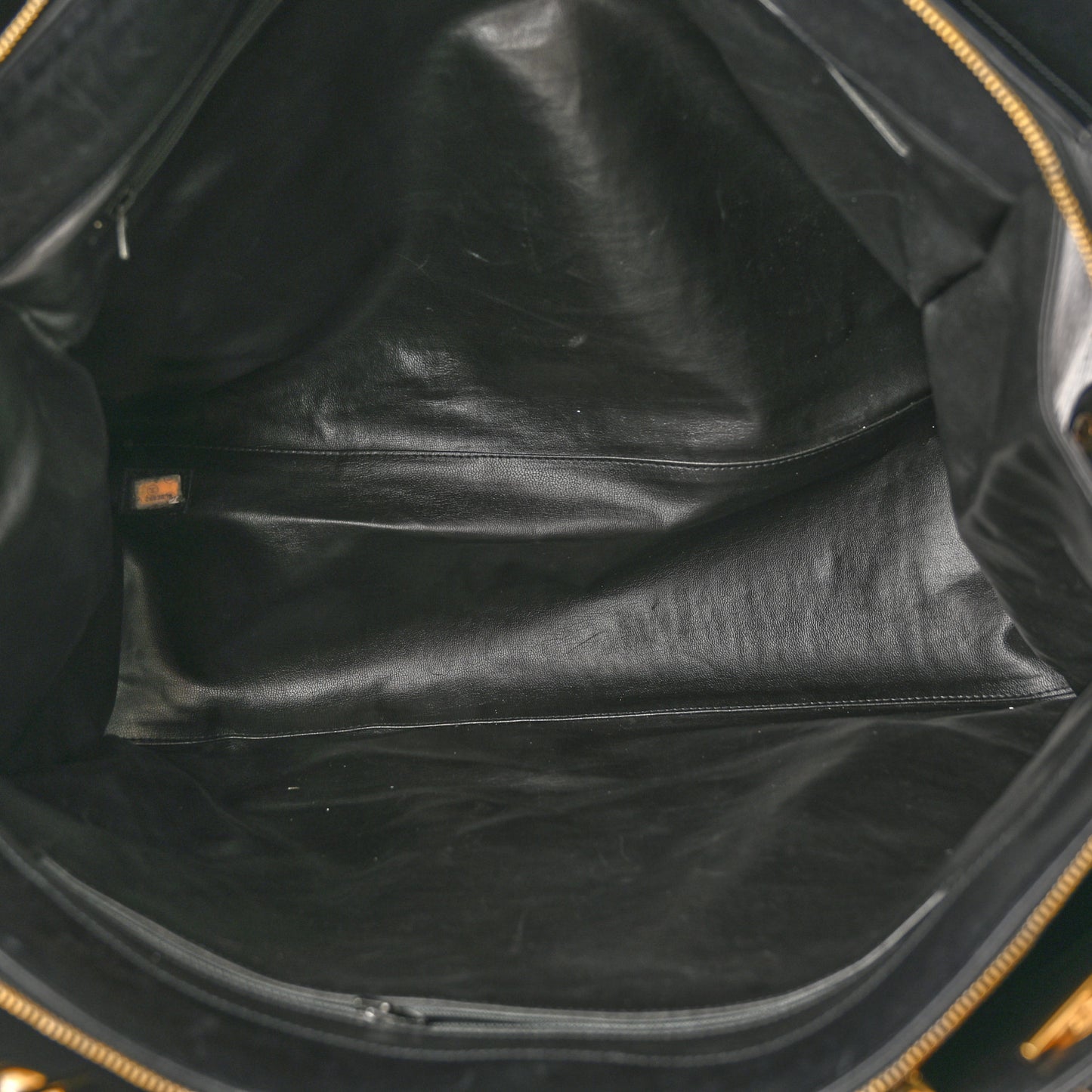 Calfskin Stitched XL Weekender Black