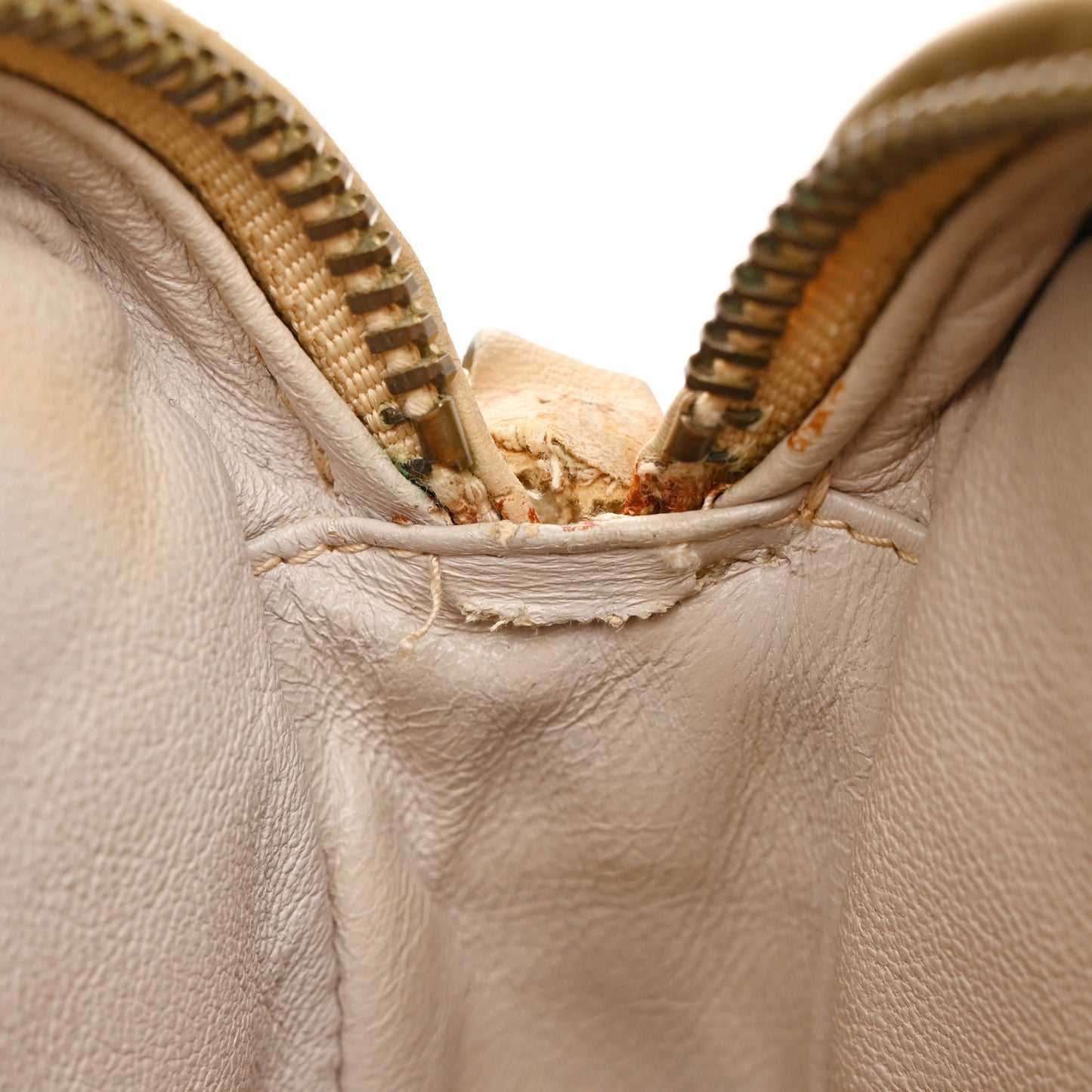 Lambskin Quilted Tassel Flap Camera Case Beige