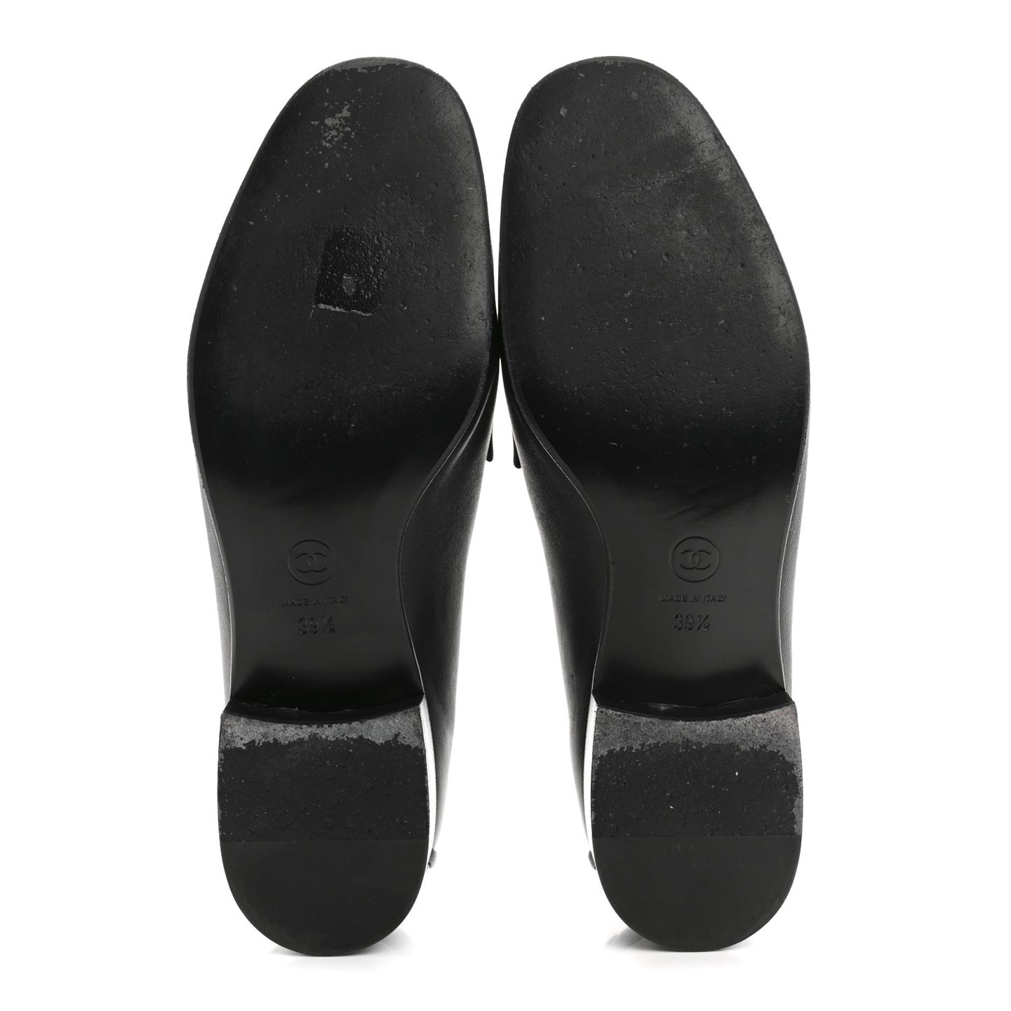 Lambskin Quilted Boy Loafers 39.5 Black