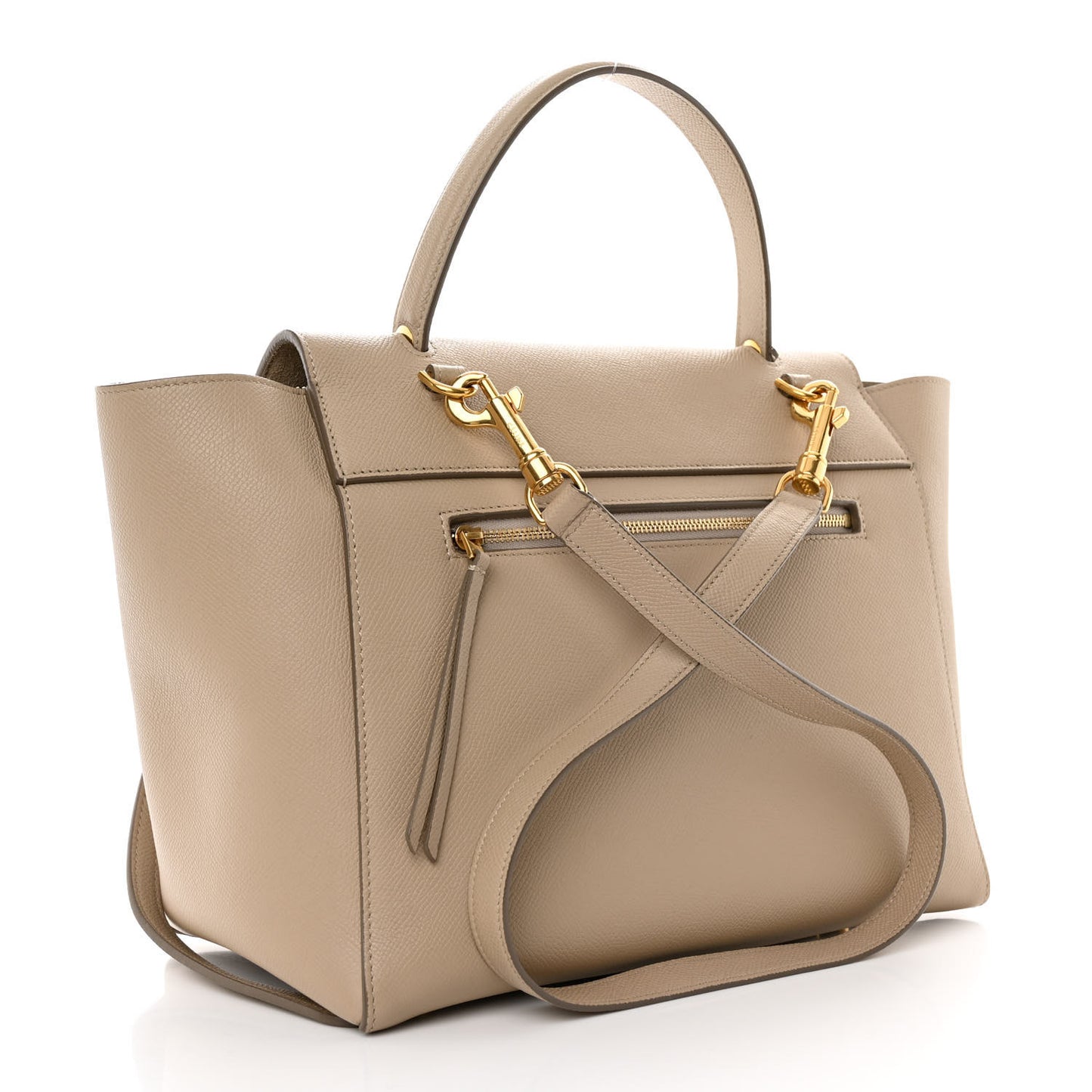 Grained Calfskin Mini Belt Bag Light Taupe