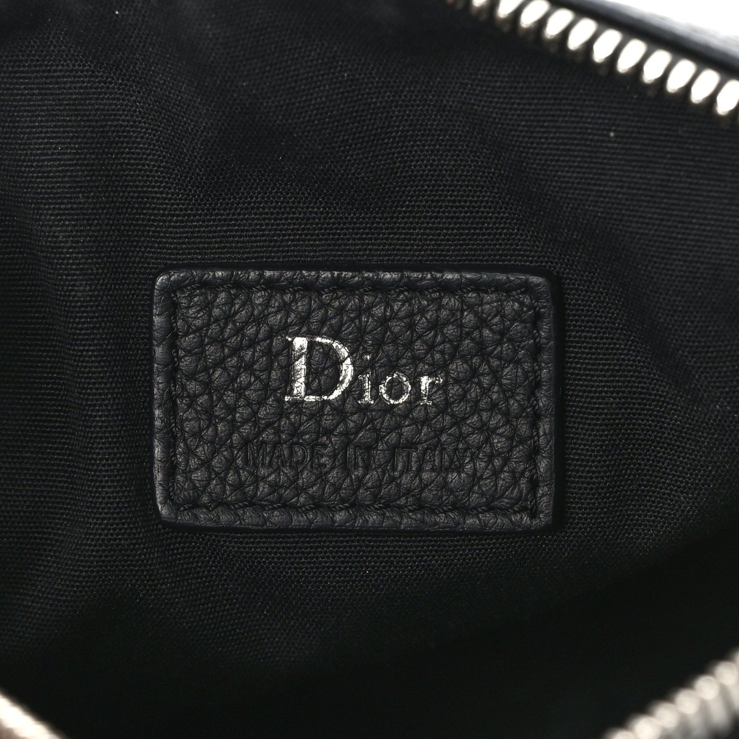CHRISTIAN DIOR HOMME Grained Calfskin Mens Roller Pouch Black