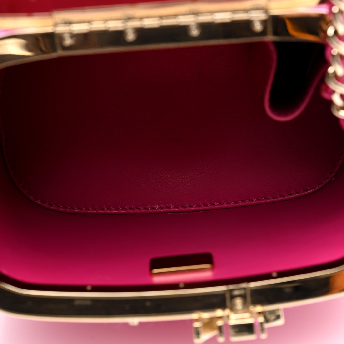 Tweed Quilted Small Vanity Case Fuchsia