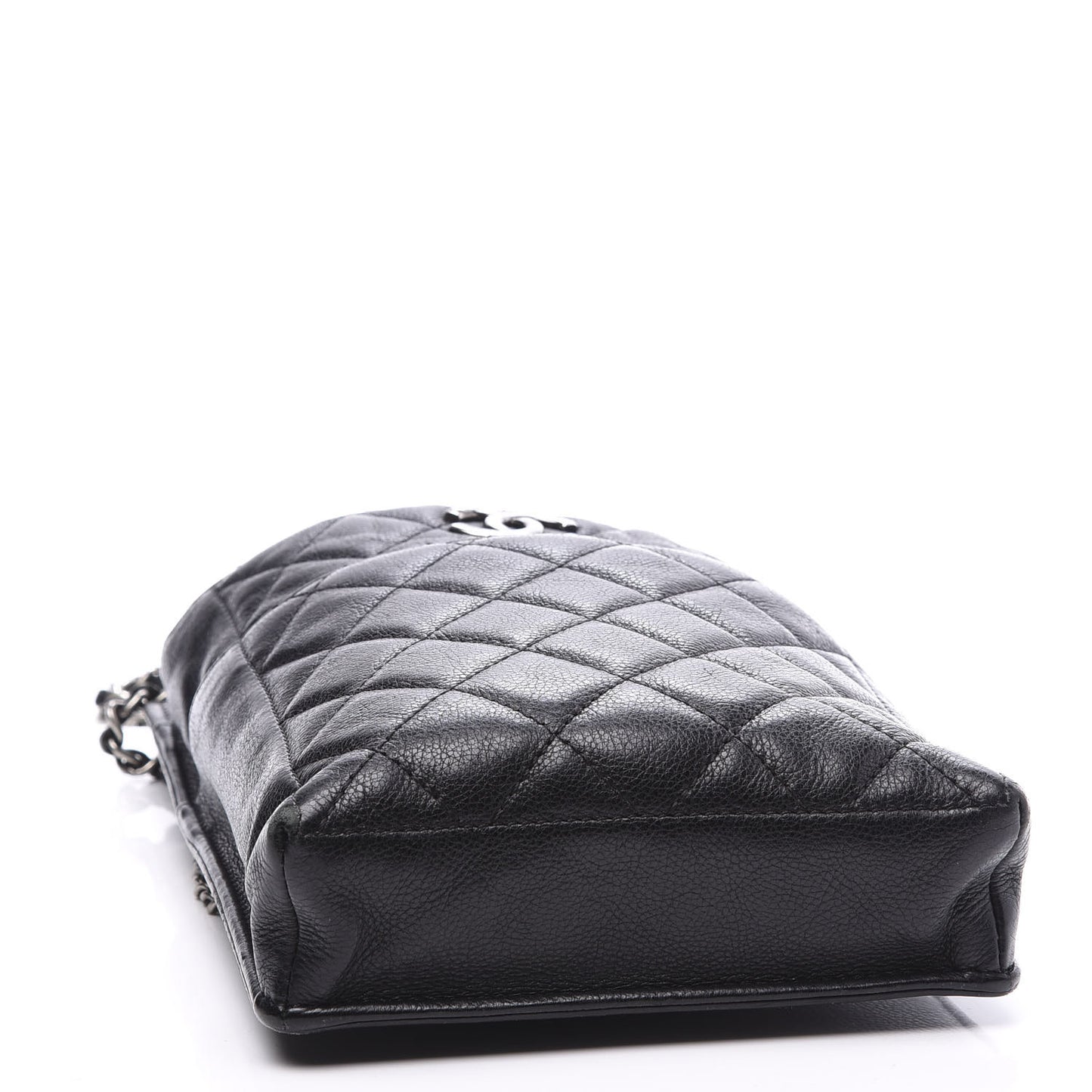 Calfskin Quilted CC Waiter Clutch Clutch With Chain Black