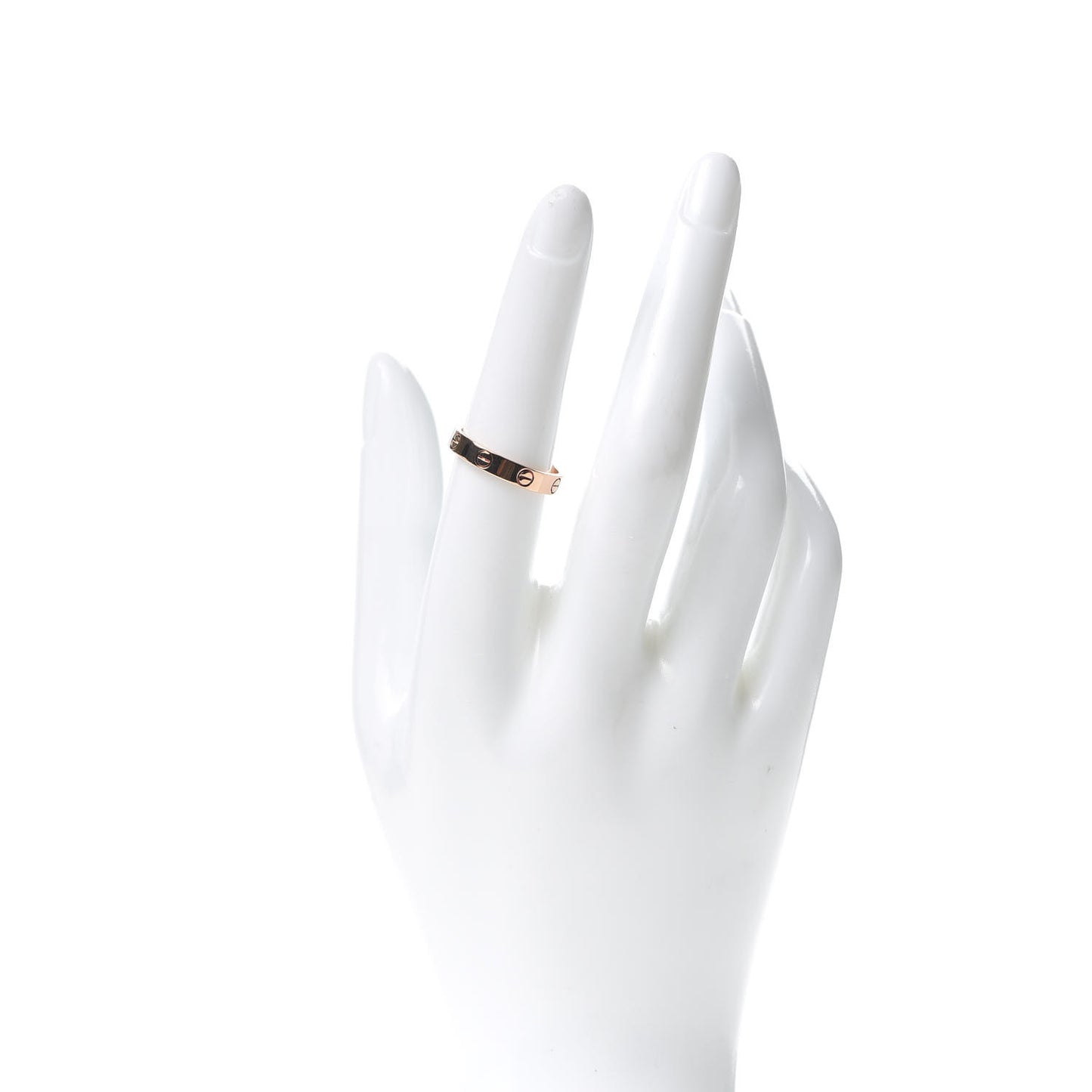 18K Pink Gold 3.5mm LOVE Wedding Band Ring 54 7