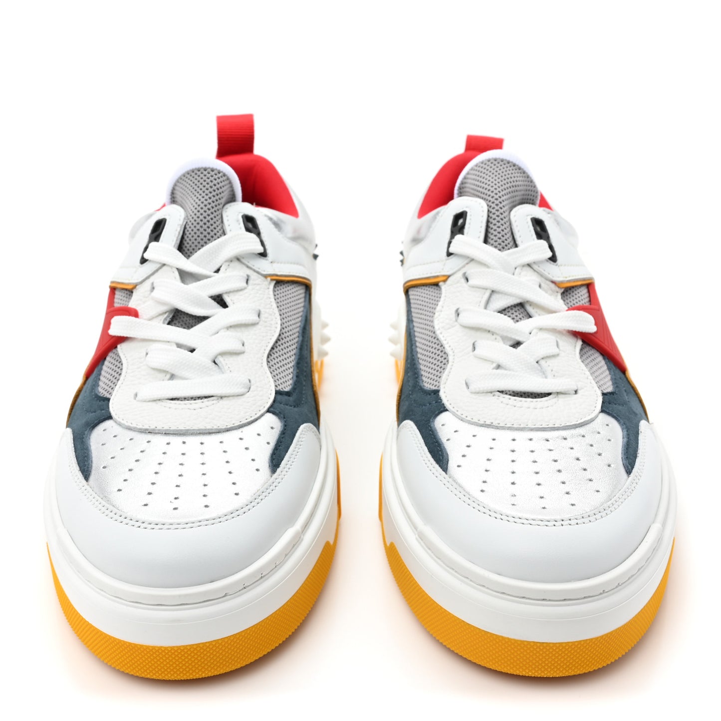 Calfskin Suede Laminated Nappa Spike Mens Astroloubi Low Top Sneakers 43.5 Titan Supernova