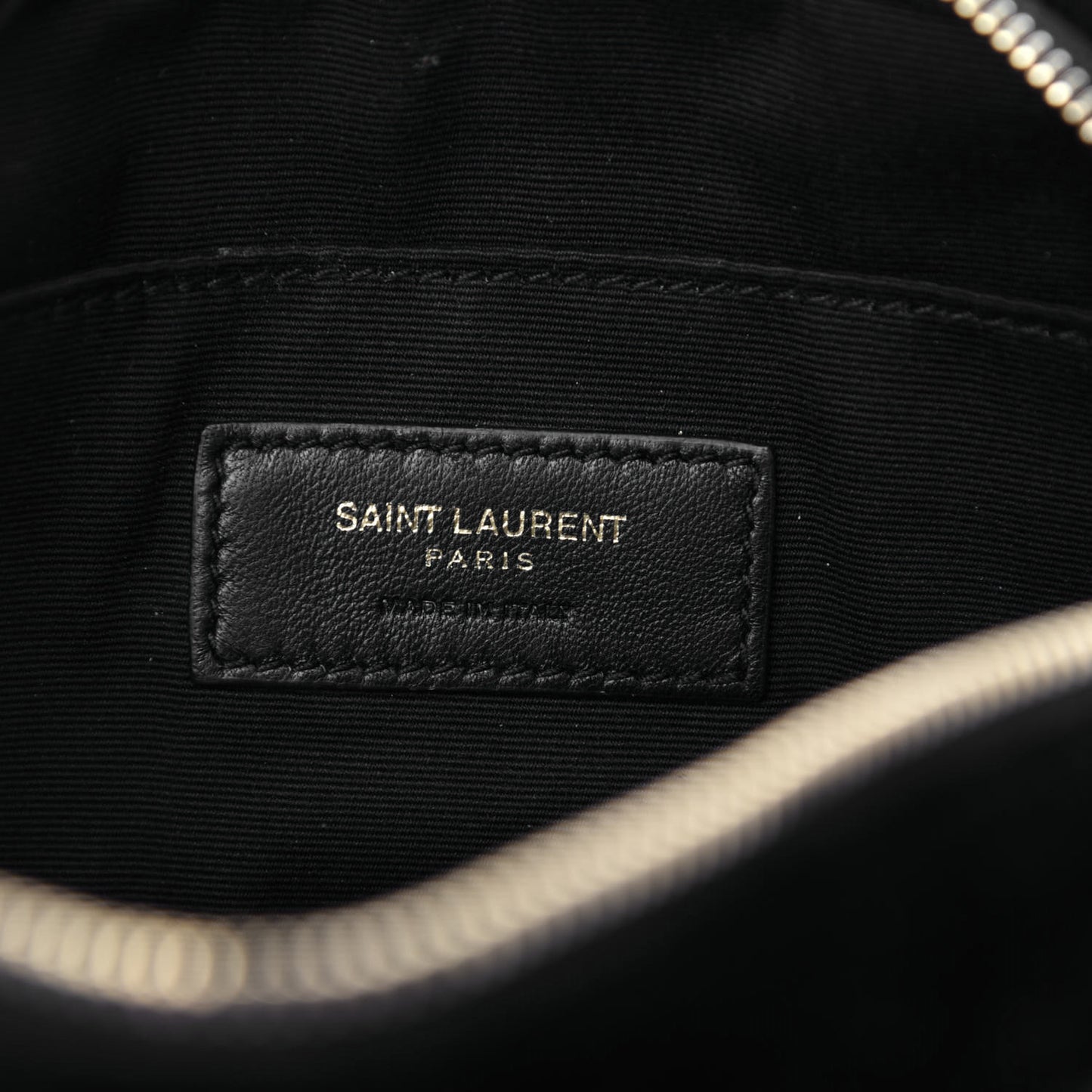 Velour Matelasse Monogram Lou Belt Bag Black