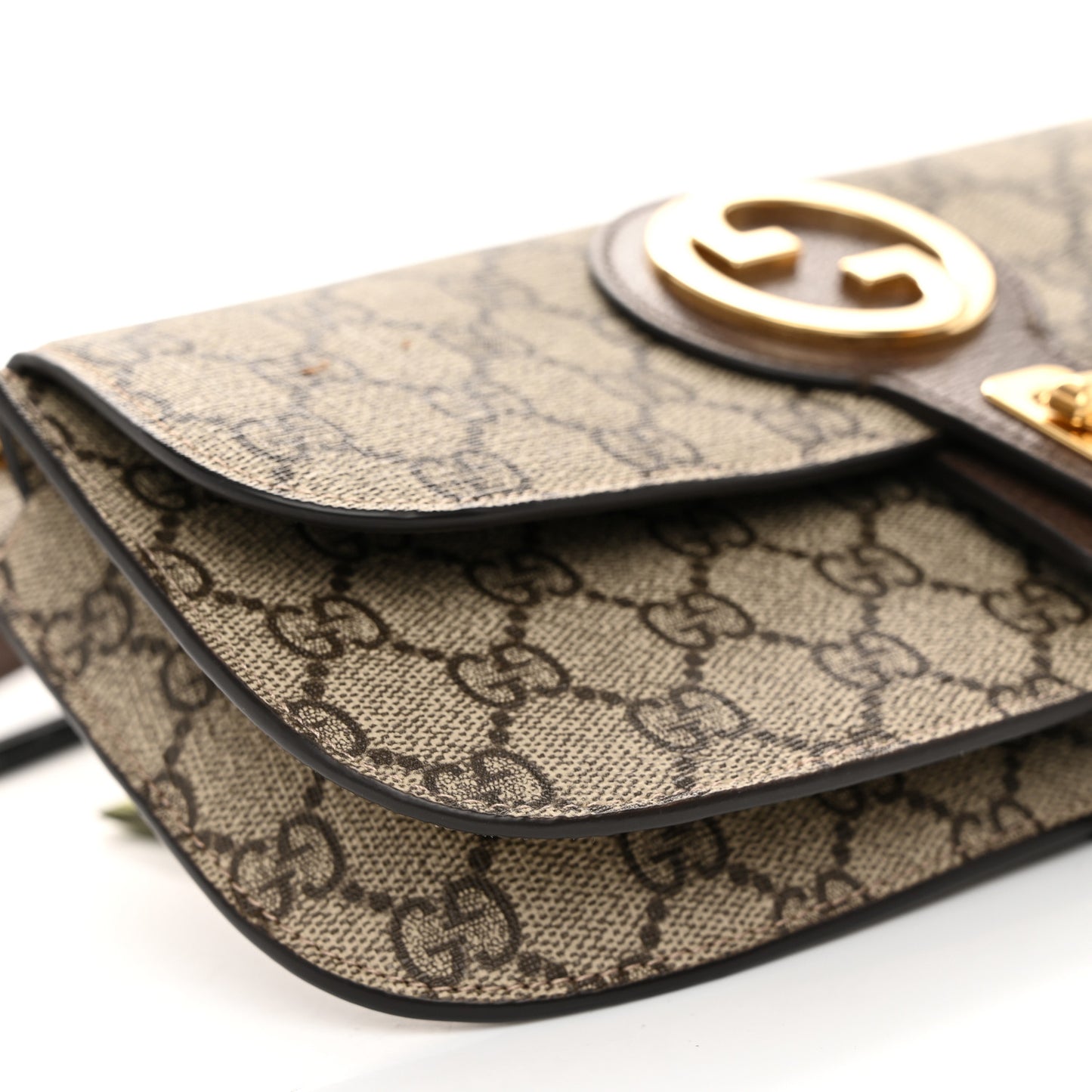 GG Supreme Monogram Textured Dollar Calfskin Blondie Belt Bag Beige Ebony New Acero