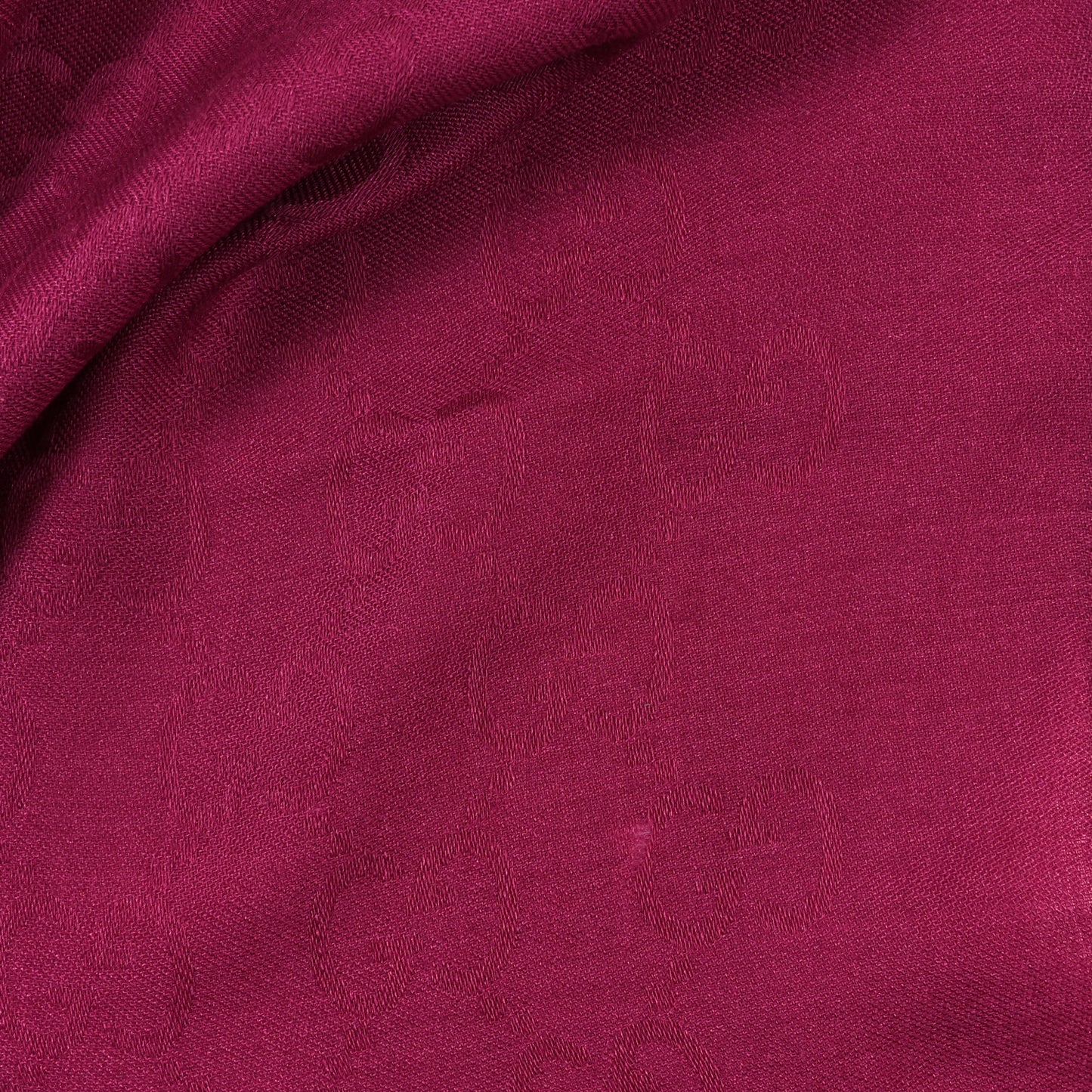 Wool Silk GG Monogram GGNat Scarf Fuchsia