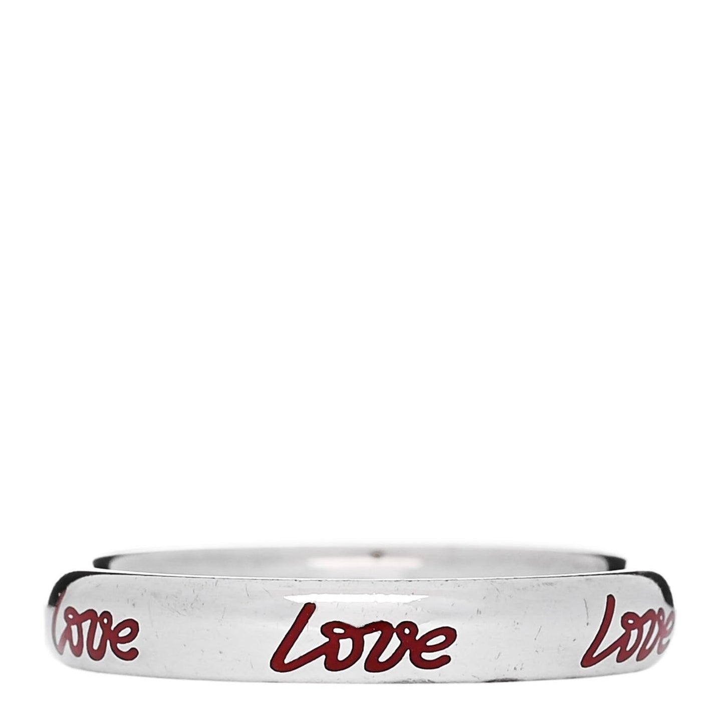 Sterling Silver Enamel Paloma Picasso Love Band Ring 50 5.25 Red