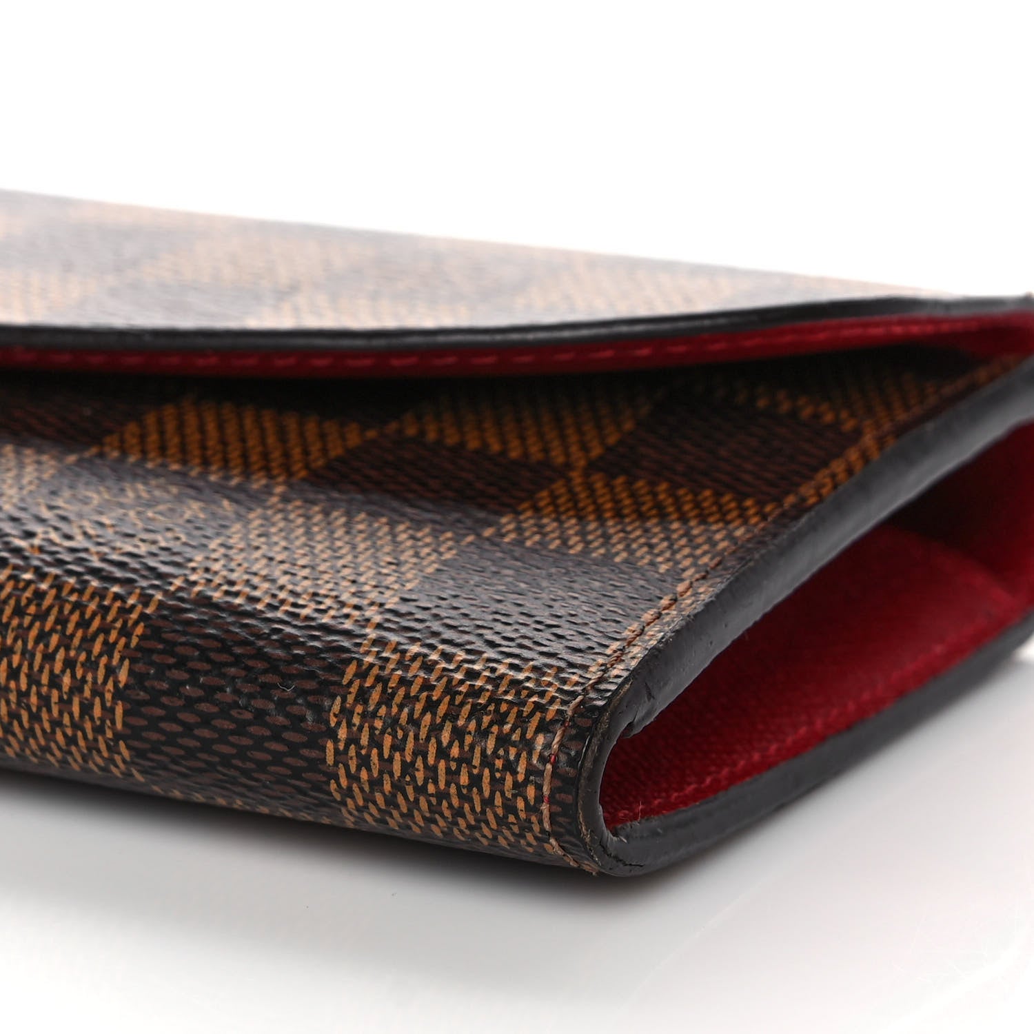 Louis Vuitton Damier Ebene Emilie Wallet Red 8 of 10