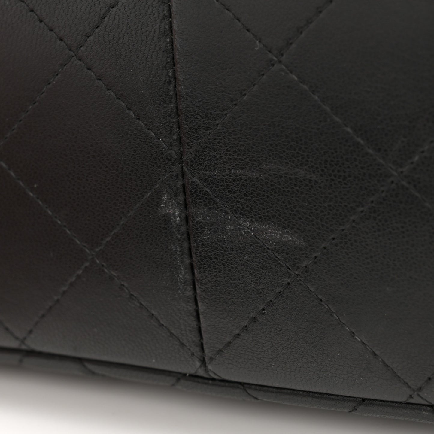 Lambskin Quilted Jumbo Double Flap Black
