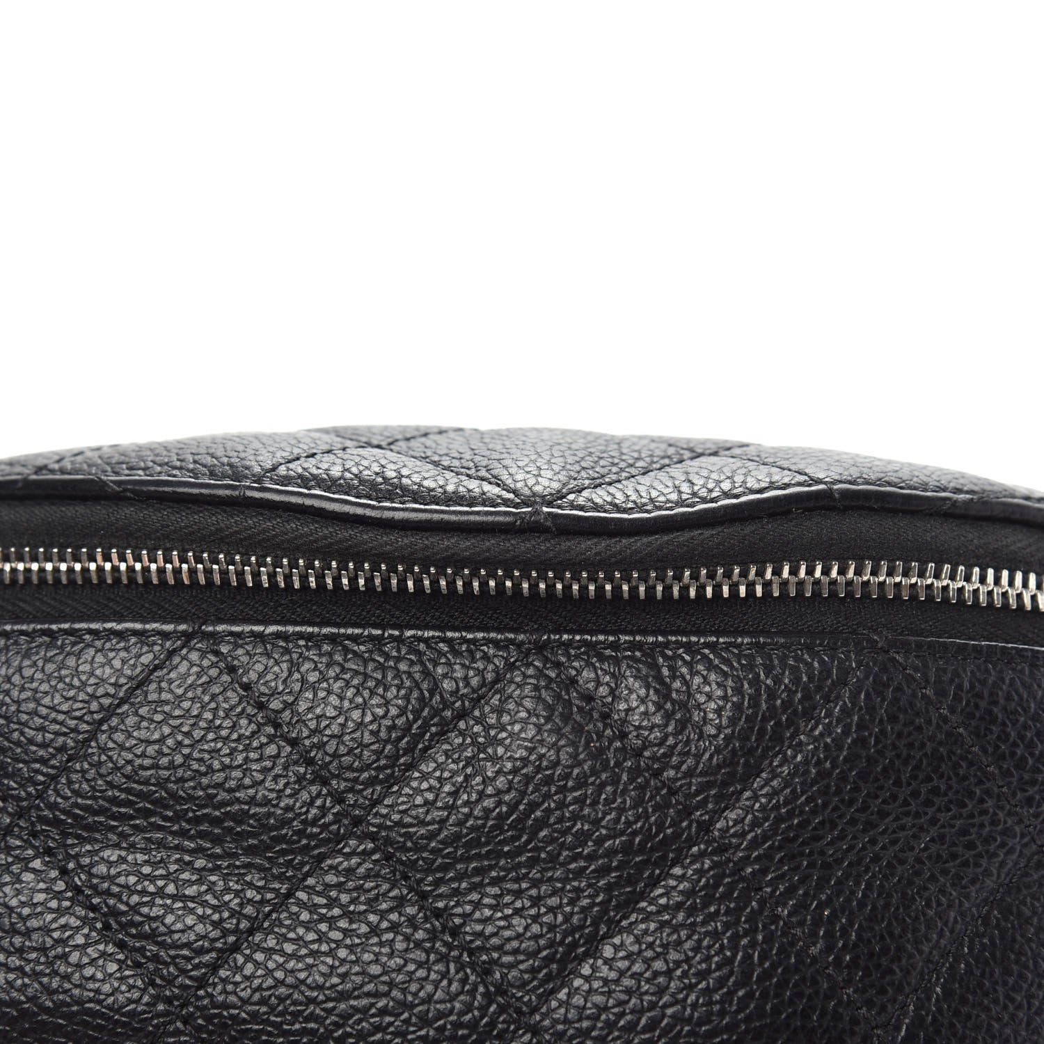 Chanel Grained Calfskin Quilted Waist Belt Bag Black 8 of 10