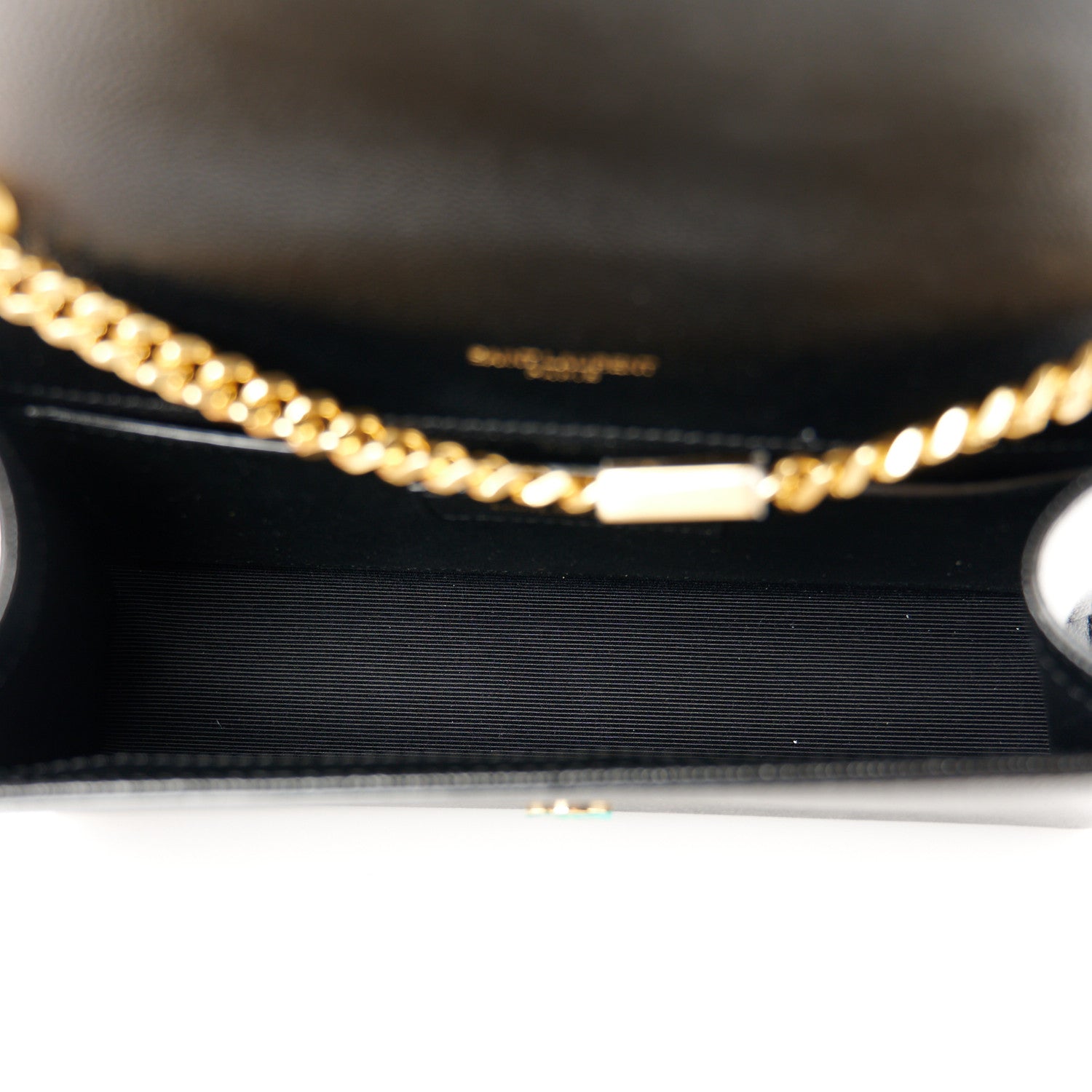 Saint Laurent Grain De Poudre Small Monogram Kate Satchel Black 5 of 11