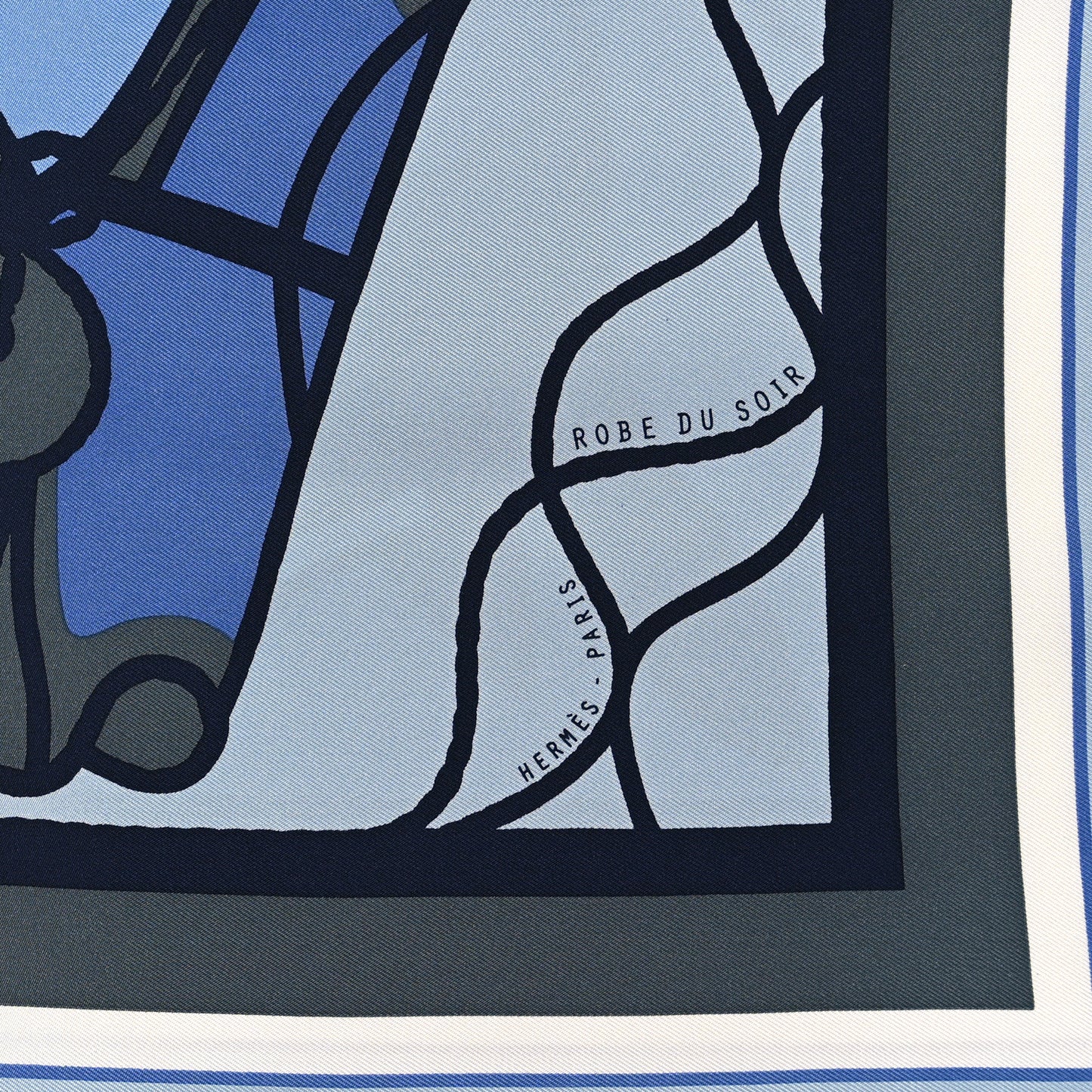 Silk Gavroche Robe Du Soir Pop DJ Scarf 45 Ciel Marine