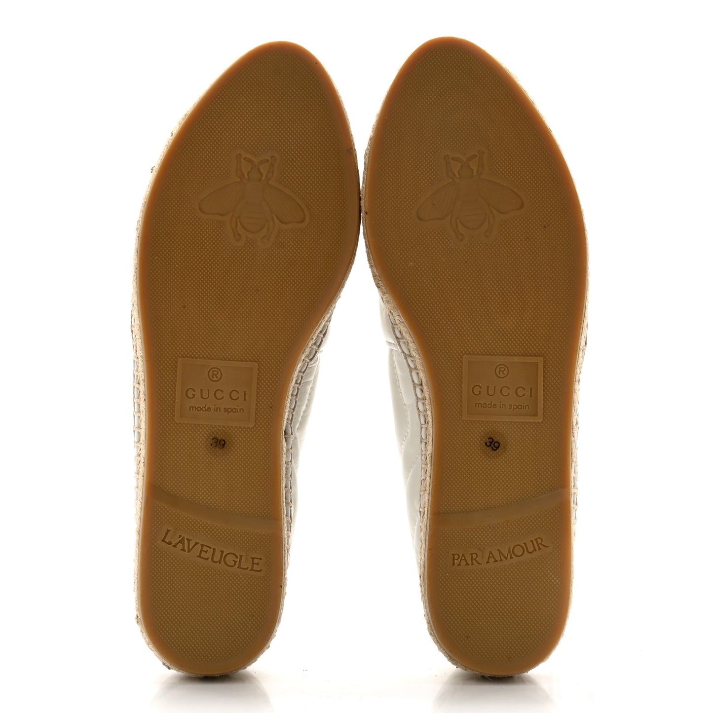 Nappa Matelasse GG Marmont Espadrilles 39 Great White