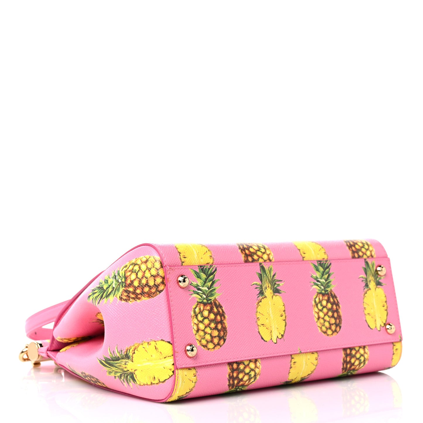 Dauphine Pineapple Print Medium Miss Sicily Satchel Rosa