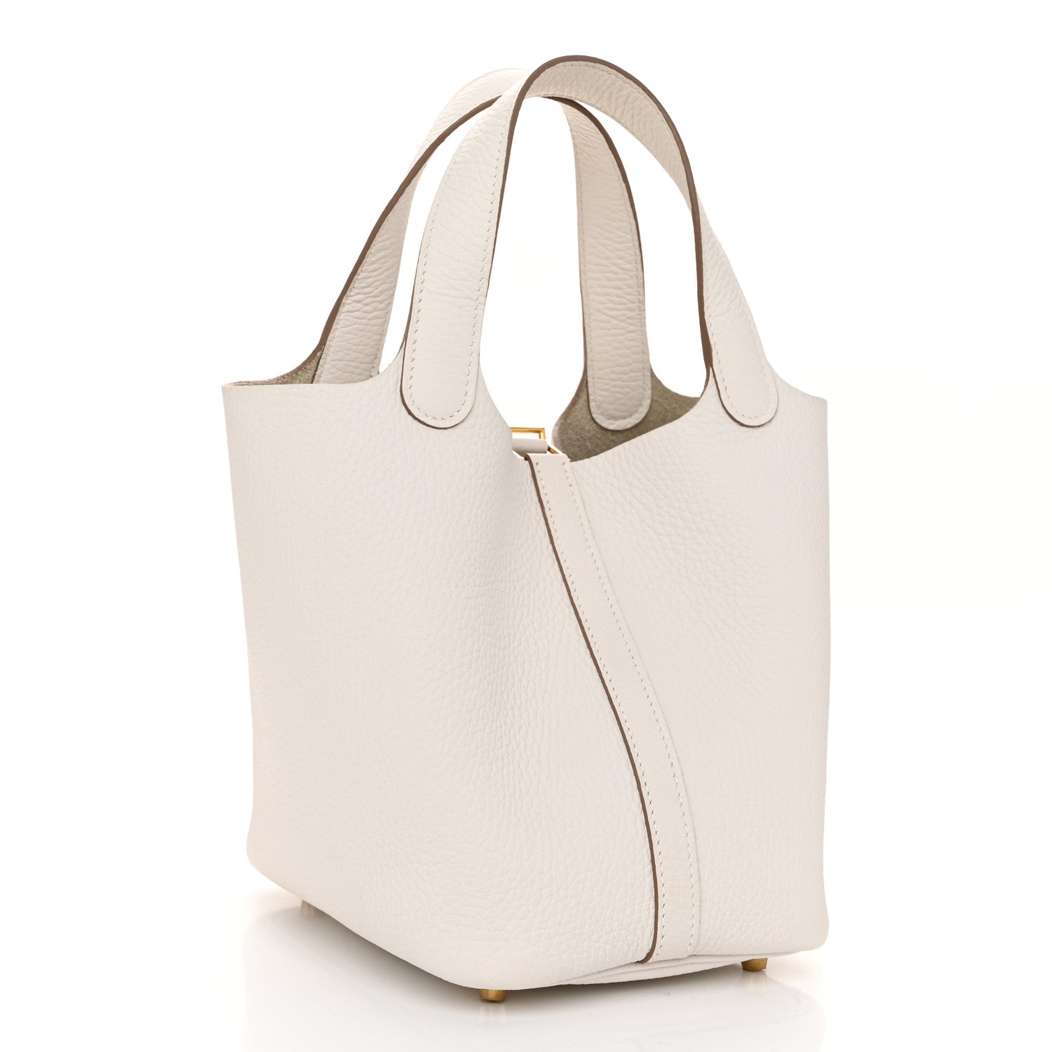 Hermes Taurillon Clemence Picotin Lock 18 PM Gris Pale 3 of 11