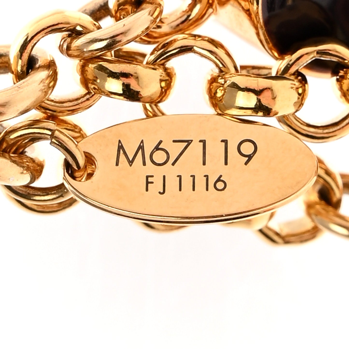 Metal Enamel Fleur De Monogram Bag Charm Dore