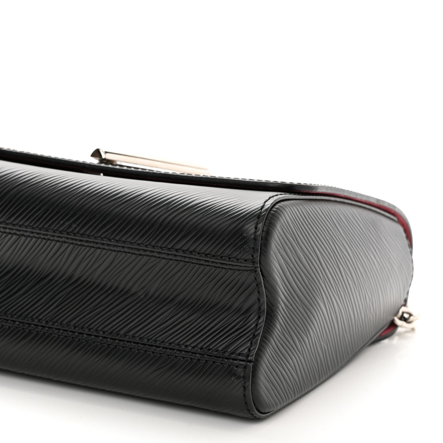 Epi Flowers Twist Shoulder Bag MM Black Bois De Rose