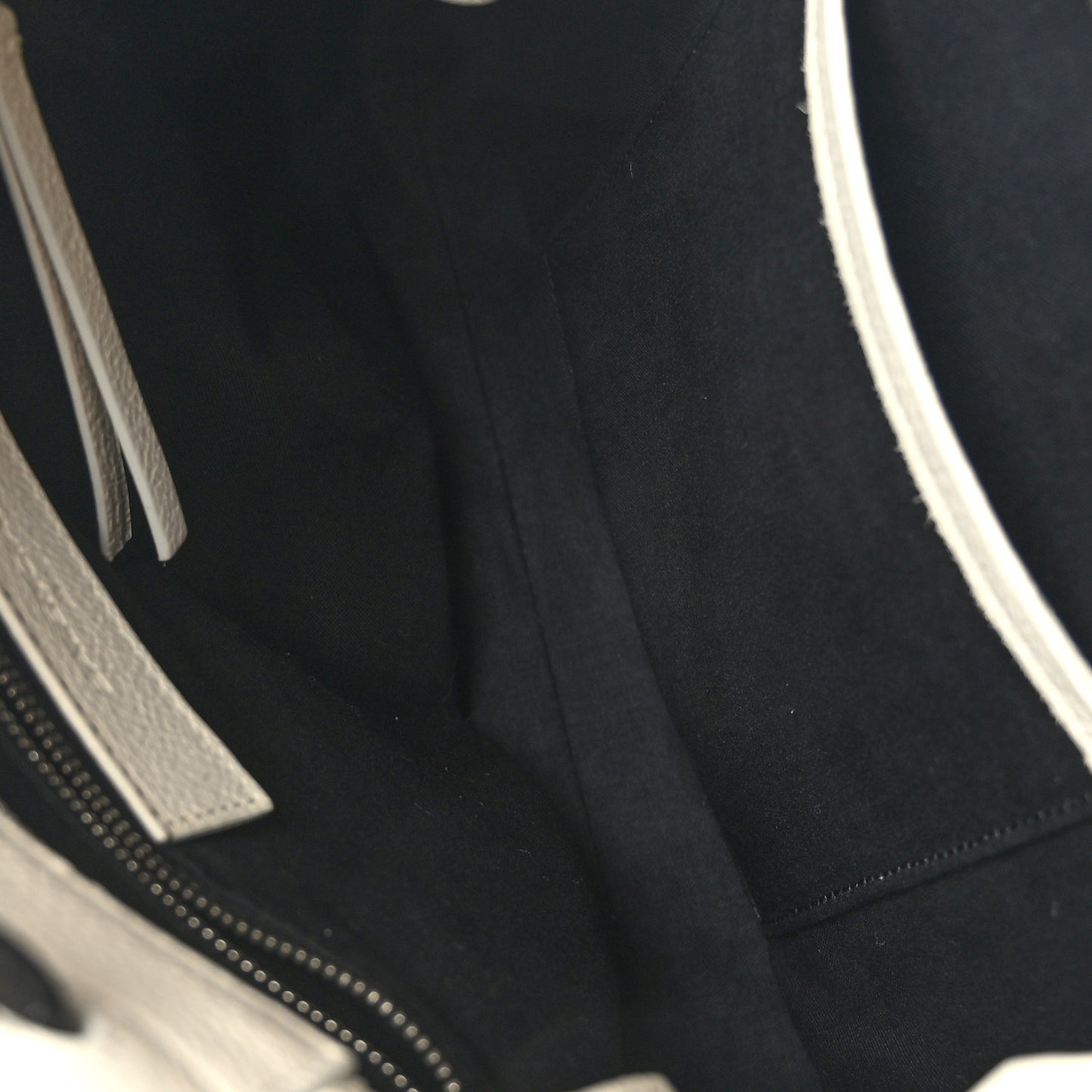 Calfskin Logo Small Shopping Tote White