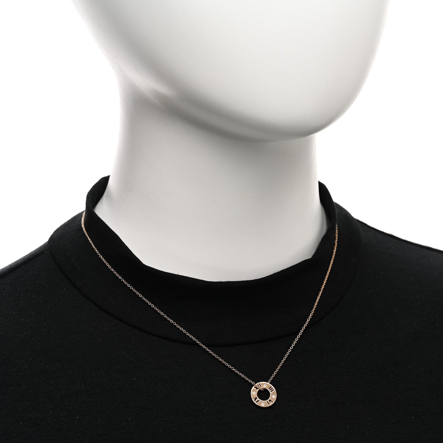 18K Rose Gold Diamond Atlas Pierced Pendant Necklace