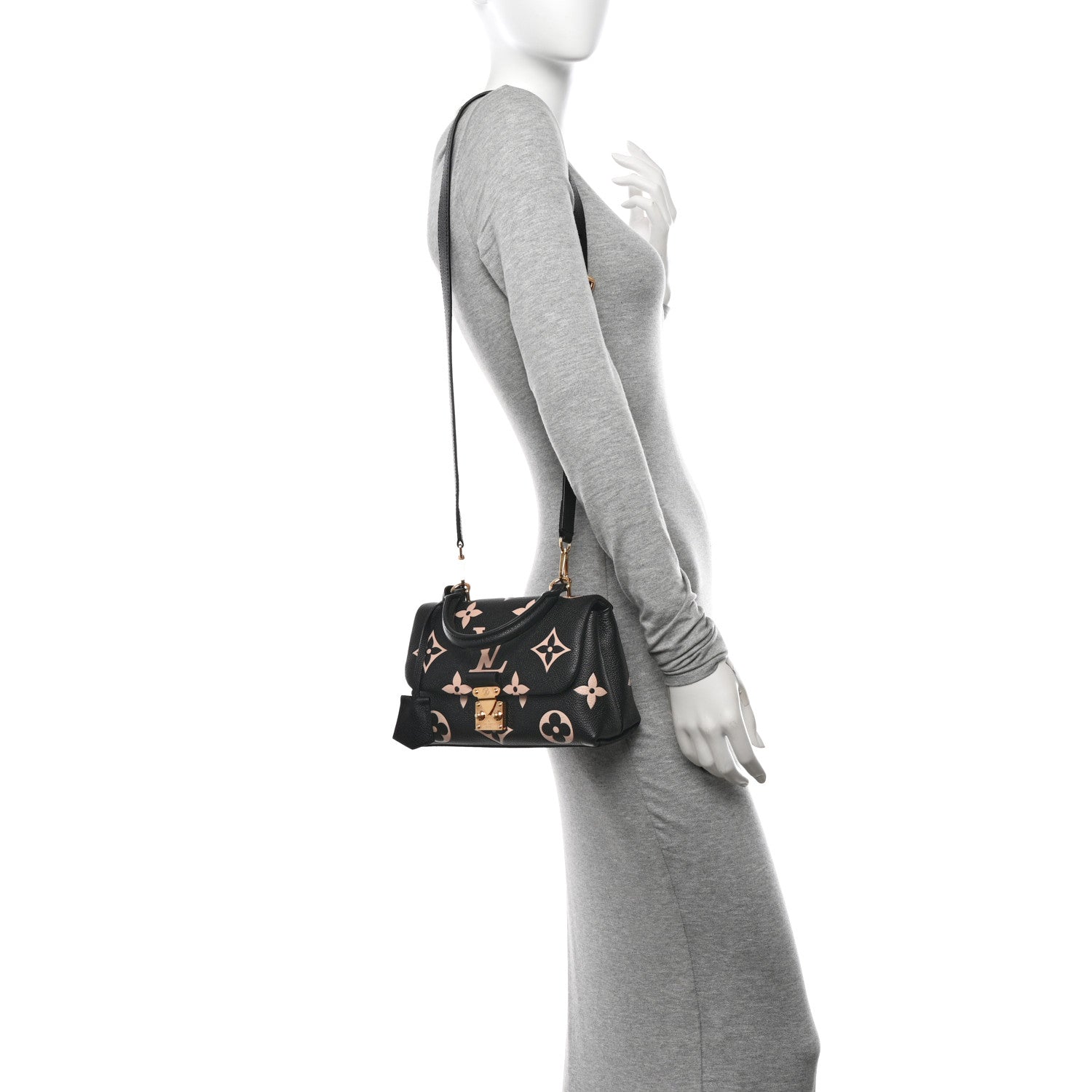 Louis Vuitton Empreinte Monogram Giant Madeleine BB Black Beige 2 of 9